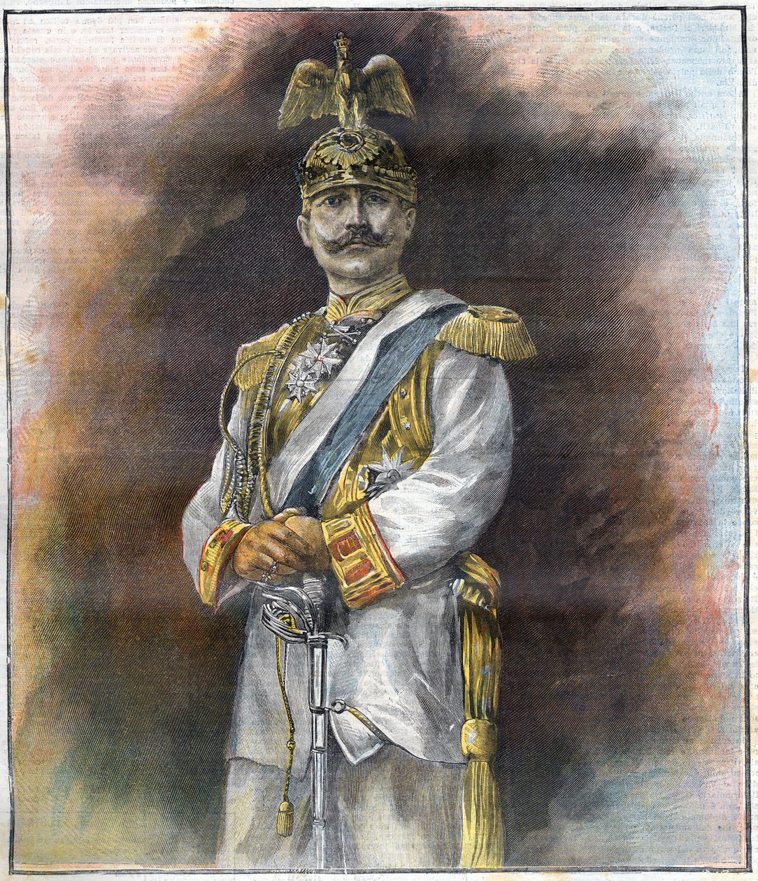 विलियम II का पोर्ट्रेट (1859 - 1941)। द्वारा अज्ञात कलाकार