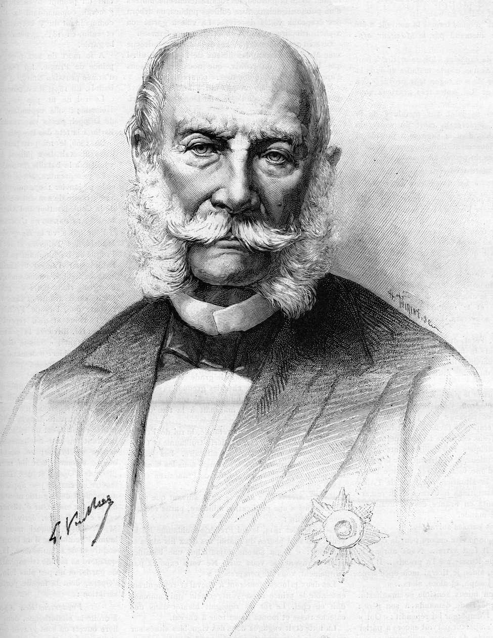 जर्मनी के विलियम I का पोर्ट्रेट (1797-1888)। द्वारा अज्ञात कलाकार