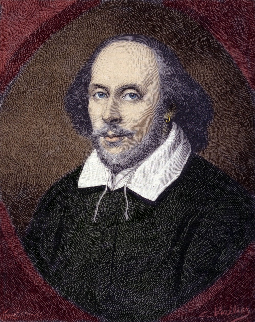 विलियम शेक्सपियर का पोर्ट्रेट (1564-1616), अंग्रेजी नाटककार। द्वारा अज्ञात कलाकार