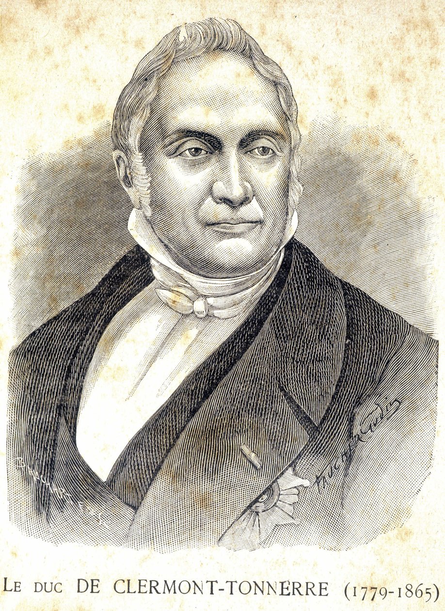 ड्यूक ऑफ क्लेरमोंट का पोर्ट्रेट - थंडर (1779 - 1865) - "" लेस कंटेम्पोरेंस" में, और 19 वीं शताब्दी के अंत में। द्वारा अज्ञात कलाकार