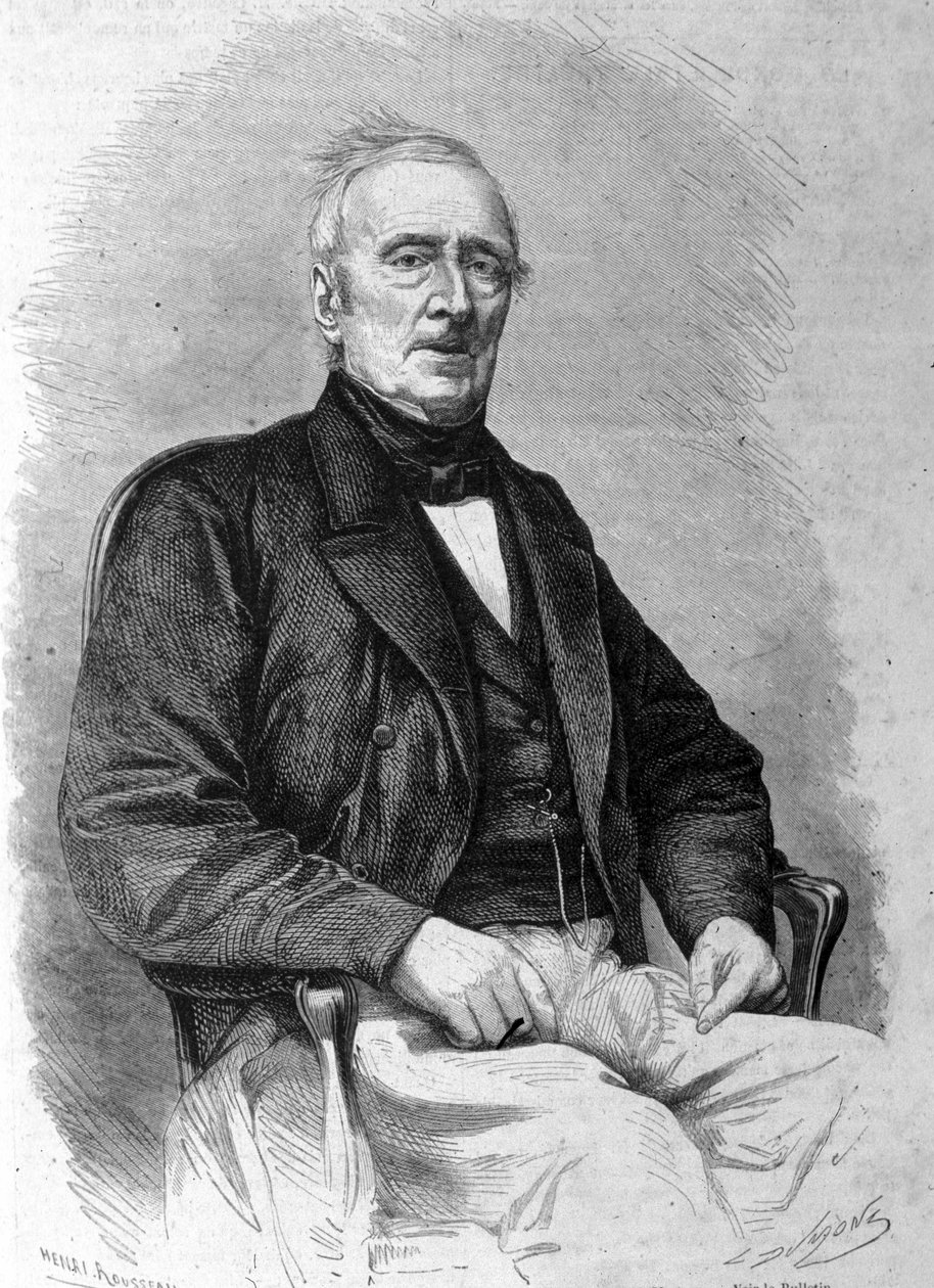 फ्रांसीसी कवि अल्फोंस डी लैमार्टाइन (1790 - 1869) का पोर्ट्रेट। द्वारा अज्ञात कलाकार
