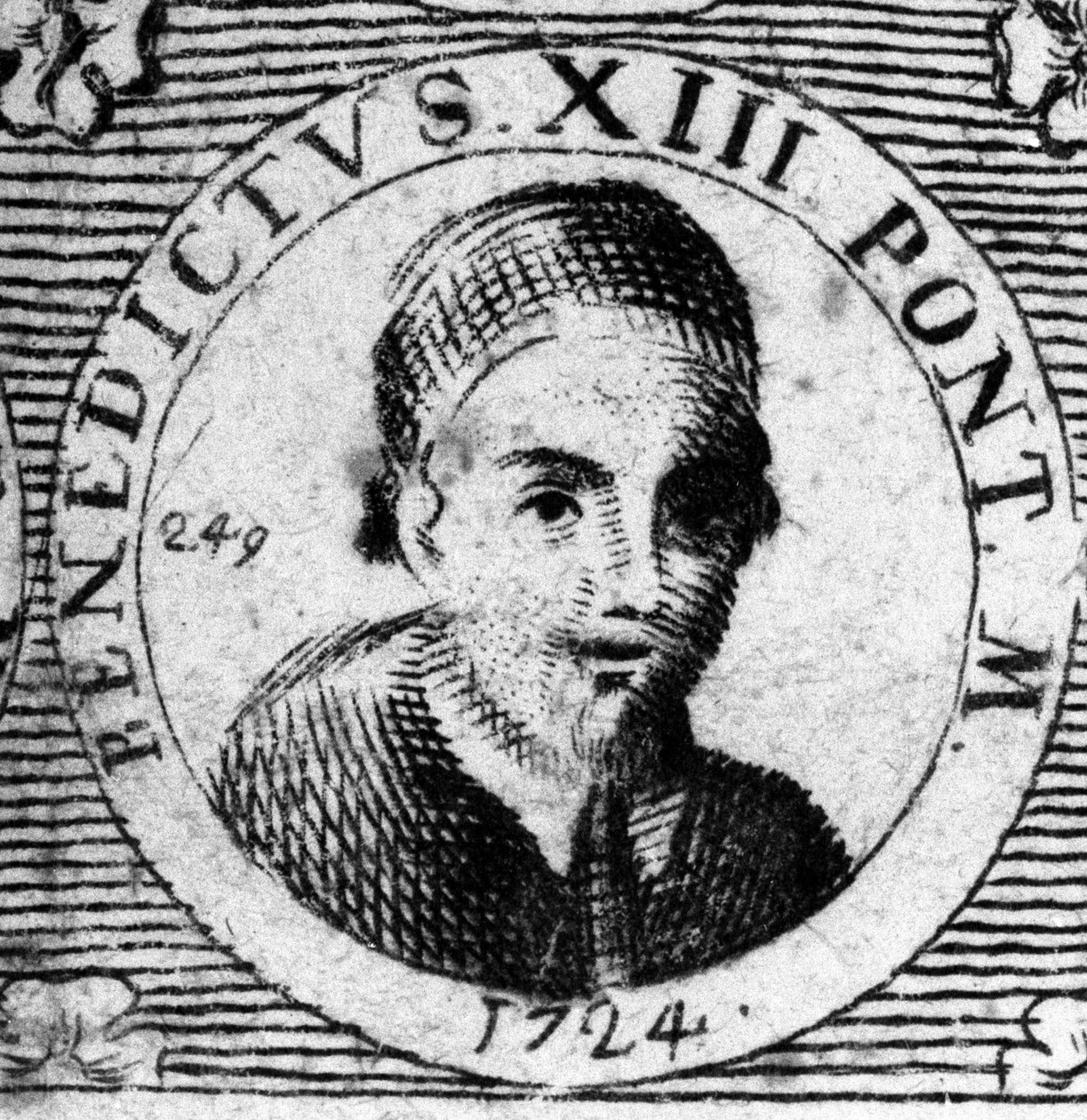 पोप का पोर्ट्रेट (1724-1730) बेनेडिक्ट XIII (1649-1730)। द्वारा अज्ञात कलाकार