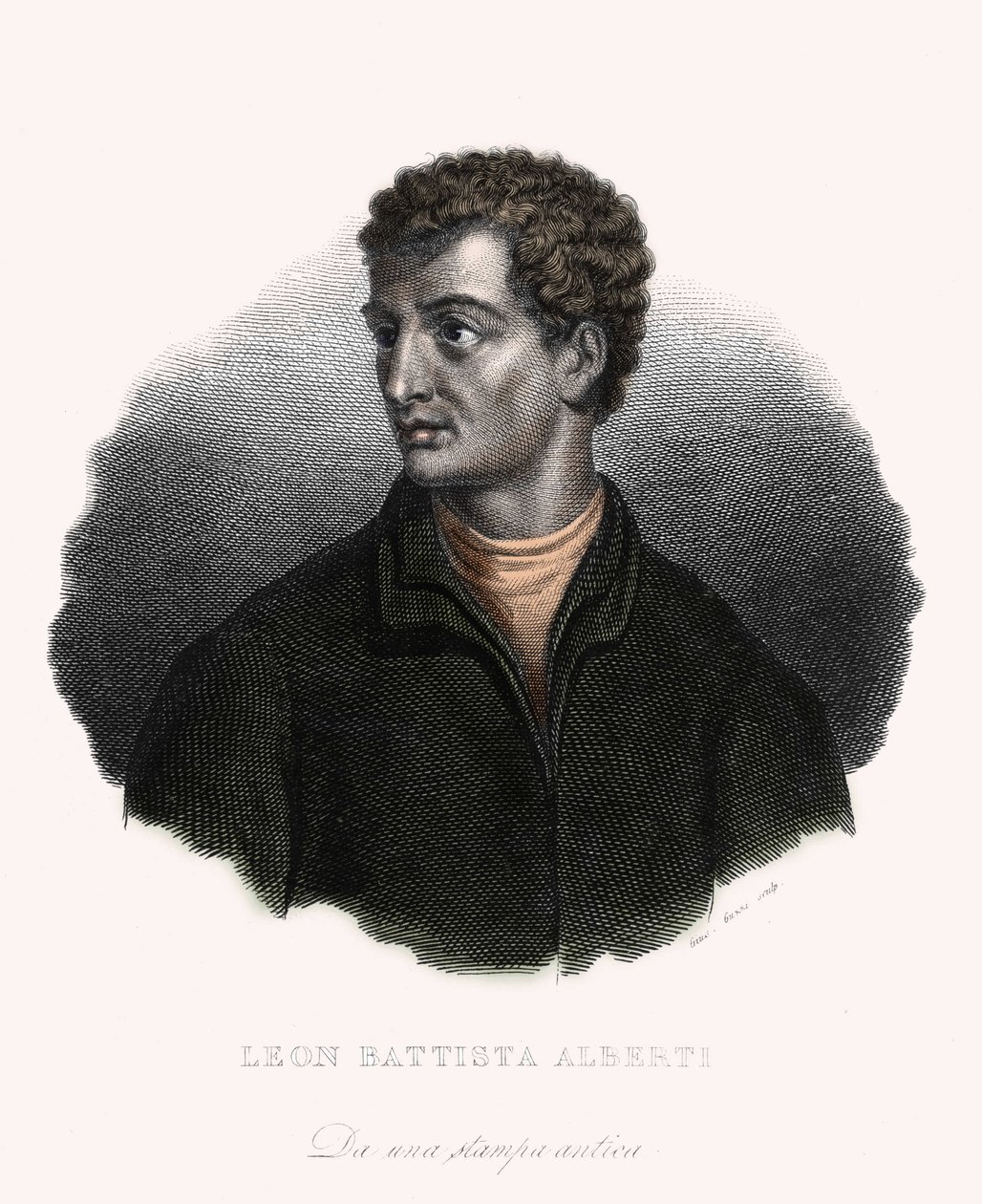 दार्शनिक, इतालवी मानवतावादी वास्तुकार लियोन बत्तीस्ता अल्बर्टी (1406-1472) का पोर्ट्रेट। द्वारा अज्ञात कलाकार