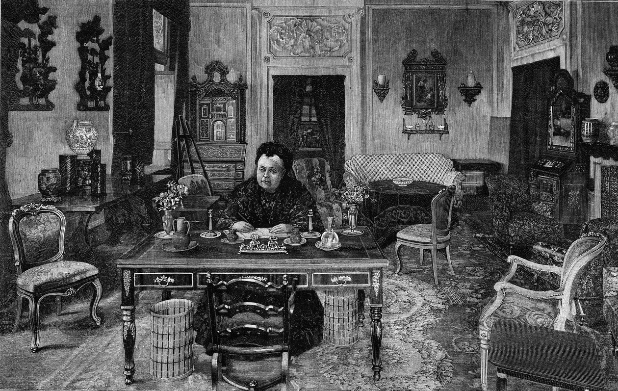 1893 में फ्लोरेंस के विला पामेरीरी में इंग्लैंड की महारानी विक्टोरिया। द्वारा अज्ञात कलाकार