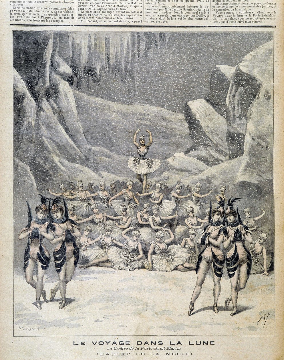 09/04/1892 से "" जर्नी इन द मून "" के पोर्ट सेंट मार्टिन के थिएटर में प्रतिनिधित्व - "" ले पेटिट जर्नल "" में द्वारा अज्ञात कलाकार