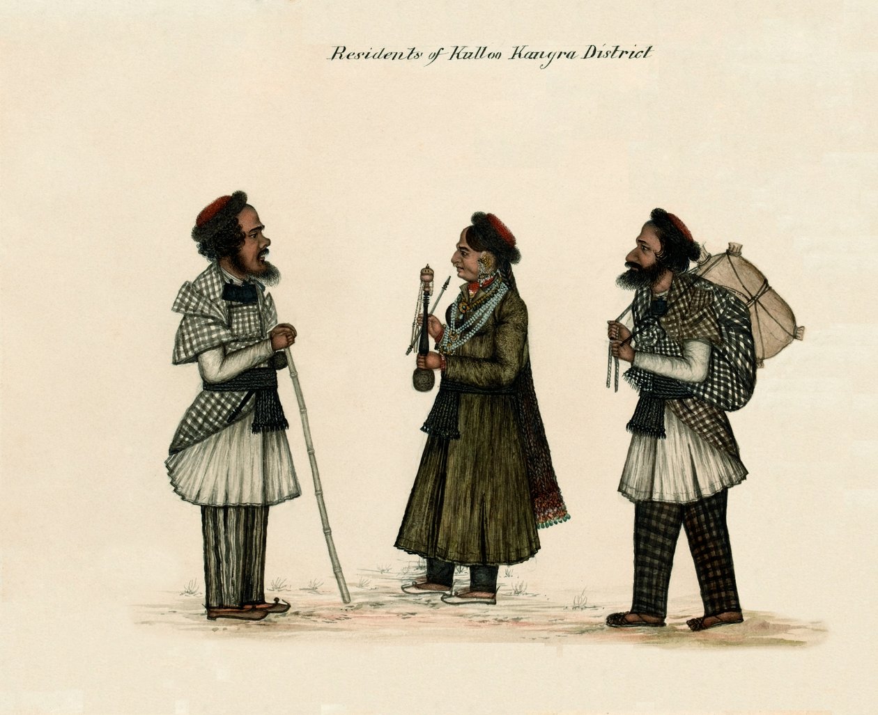 ; कुललो कांगड़ा जिले के निवासी , 1850 के लगभग द्वारा अज्ञात