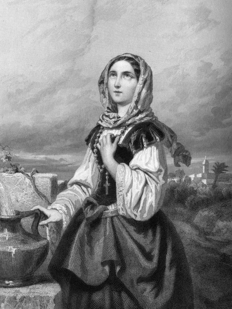 "पवित्र महिला" में लीमा कन्या (1586-1617) का संत गुलाब। 1852 द्वारा अज्ञात कलाकार