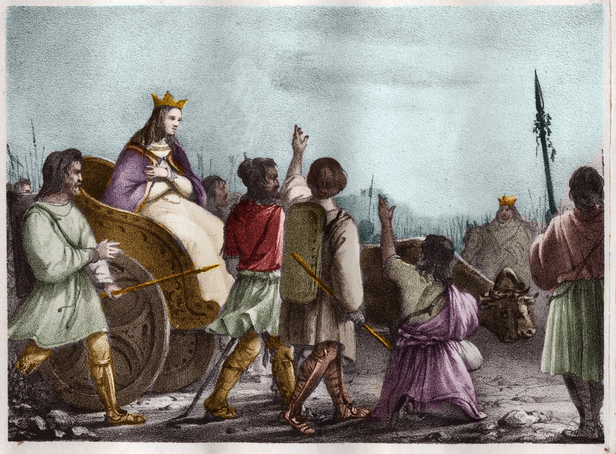 सेंट क्लोटिल्डे, फ़्रैंक की रानी (v. 475-545), क्लोविस 1 की पत्नी। द्वारा अज्ञात कलाकार