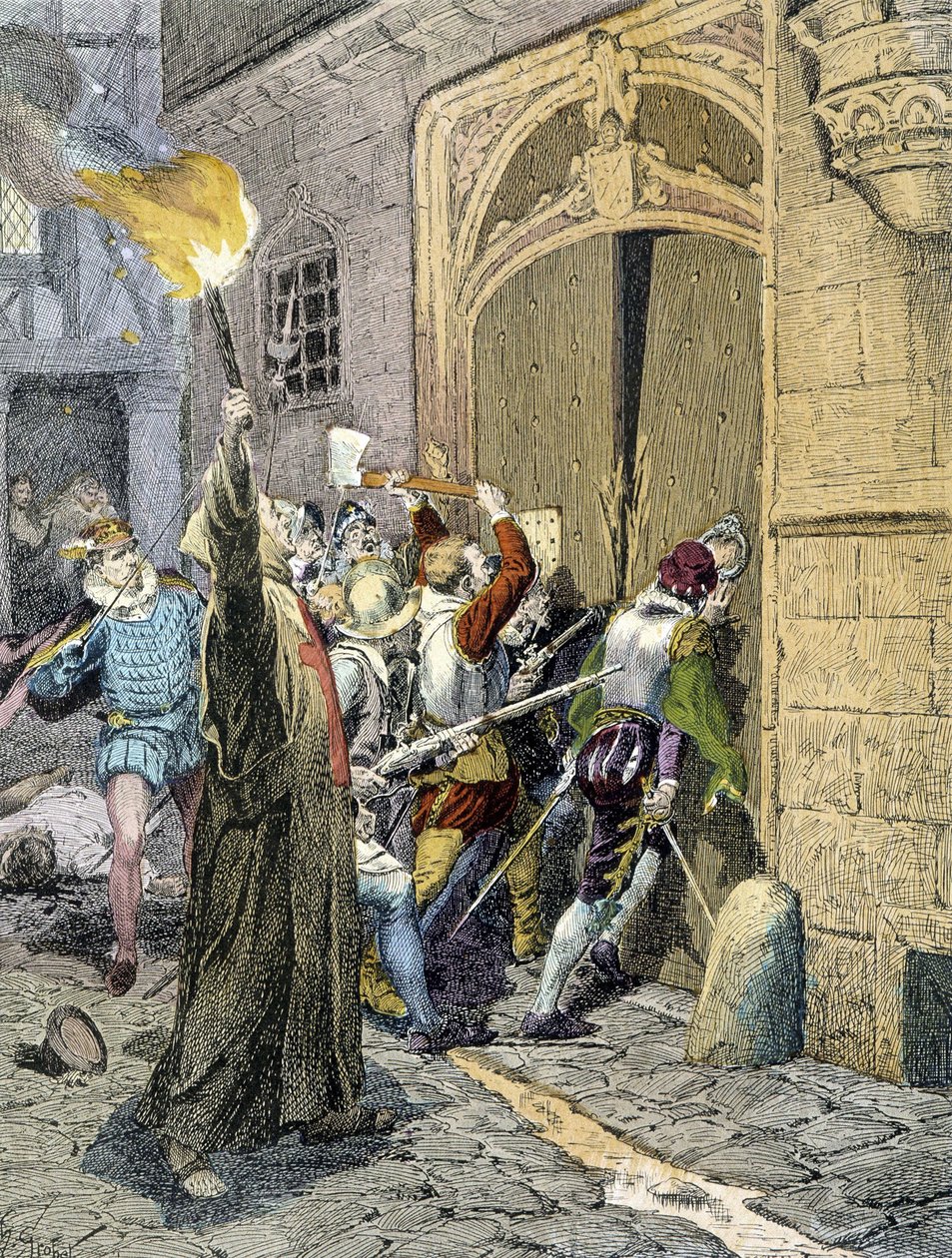 सेंट बार्थेलेमी का नरसंहार (1572) द्वारा अज्ञात कलाकार