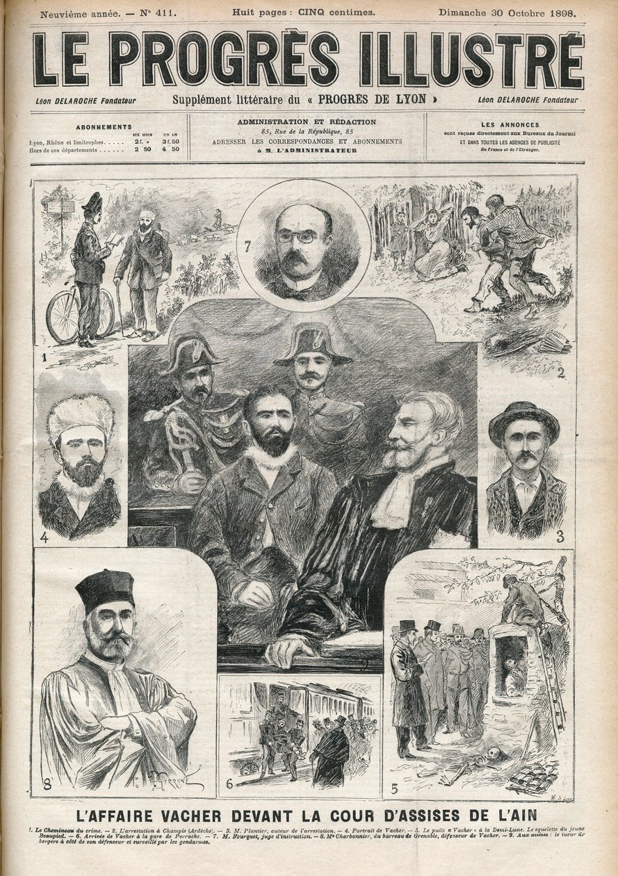 केस जोसेफ वाचर "" शेफर्ड किलर" (1869-1898) असीसी के ऐन कोर्ट के समक्ष - 30 अक्टूबर के "" द प्रोग्रेसिव-इलस्ट्रस "" का कवर द्वारा अज्ञात कलाकार