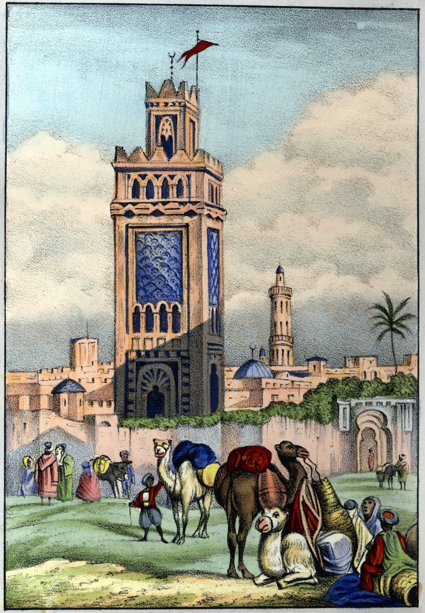 1840 में अल्जीरिया में ओरान शहर। लियोन गैलिबर्ट द्वारा "ल'अल्जीरी एंसीन एट मॉडर्न" में। 1846 रंग में इतालवी संस्करण। द्वारा अज्ञात कलाकार