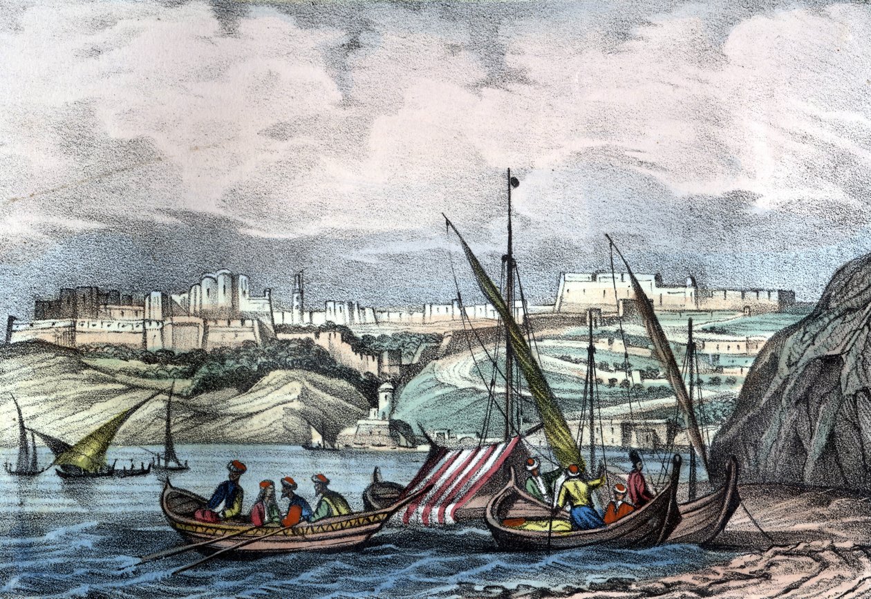 1840 में अल्जीरिया में ओरान शहर। लियोन गैलिबर्ट द्वारा "ल'अल्जीरी एंसीन एट मॉडर्न" में। 1846 रंग में इतालवी संस्करण। द्वारा अज्ञात कलाकार