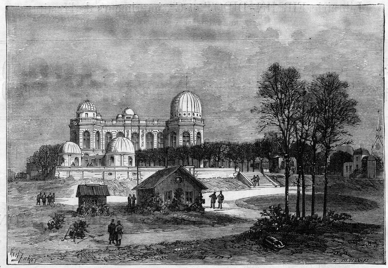 1883 में पेरिस वेधशाला का विस्तार द्वारा अज्ञात कलाकार