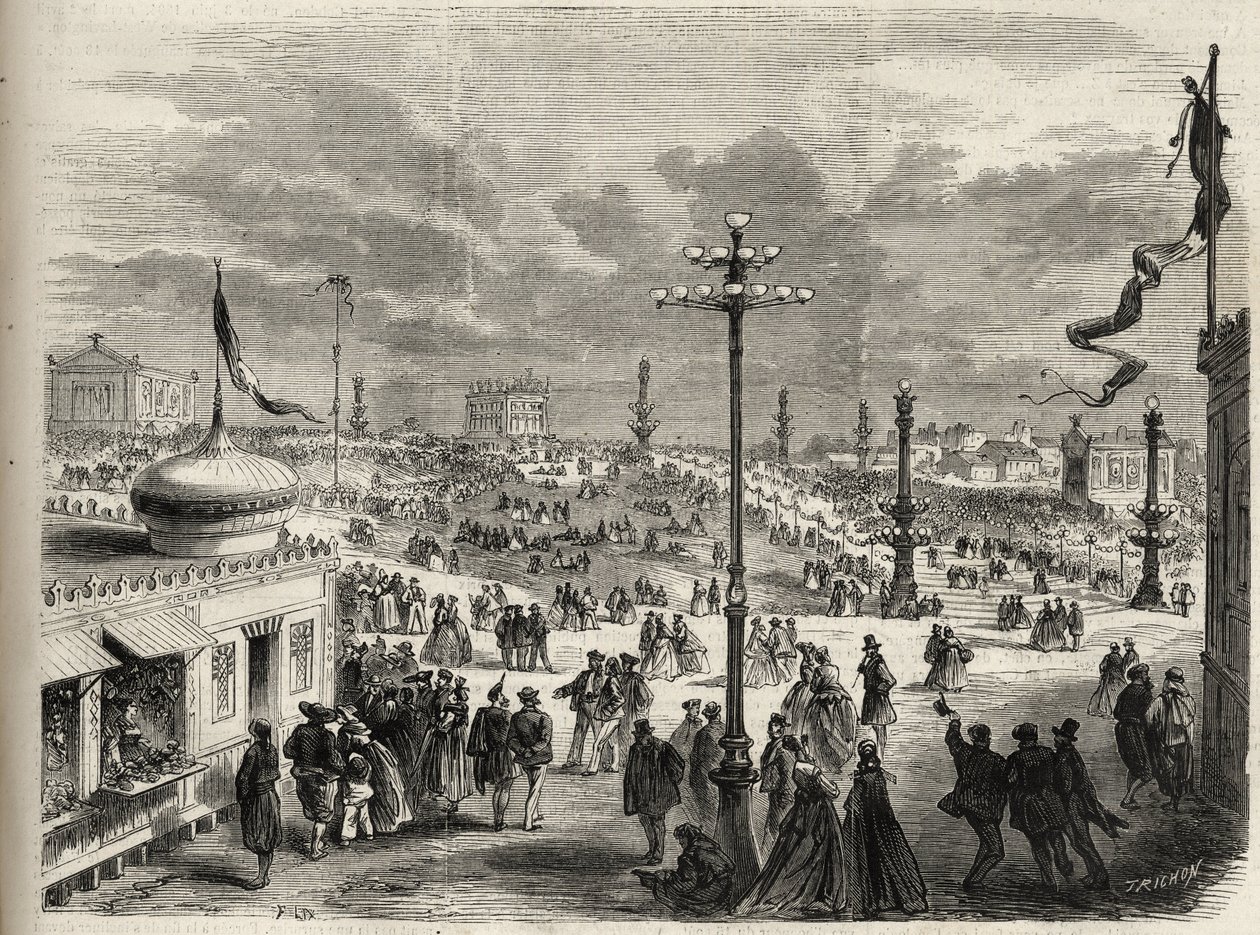 पेरिस में ट्रोकैडेरो पर 15 अगस्त 1867 का पर्व - 1867 का शानदार ब्रह्मांड द्वारा अज्ञात कलाकार