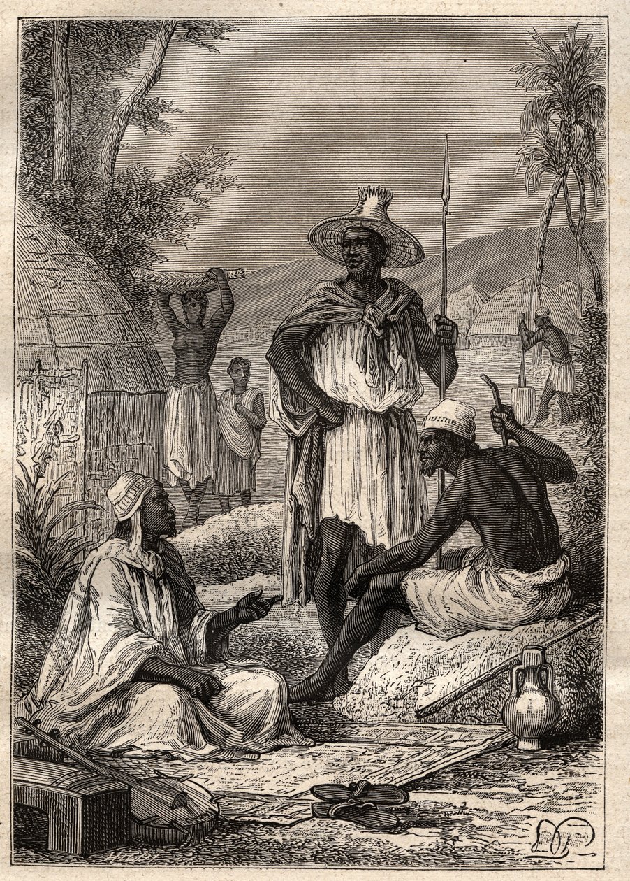 मुंगो पार्क (1771-1806) से जोलिबा (नाइजर) तक यात्रा (1795): सेनेगल के स्वदेशी - "18 वीं शताब्दी के महान नाविक" से लिया गया चित्रण। द्वारा अज्ञात कलाकार
