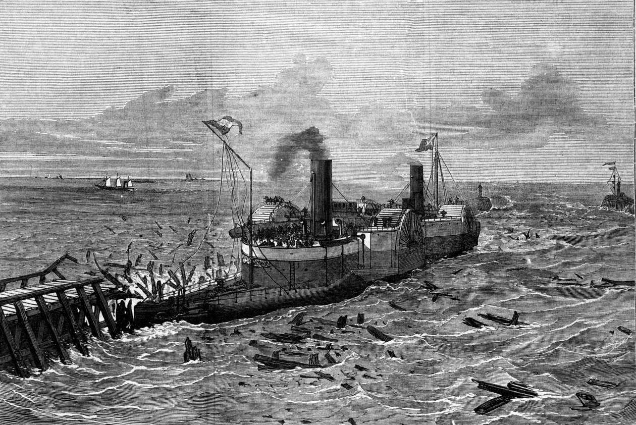 हेनरी बेसेमर (1813-1898) द्वारा समुद्री बीमारी के खिलाफ डिजाइन की गई नाव। द्वारा अज्ञात कलाकार