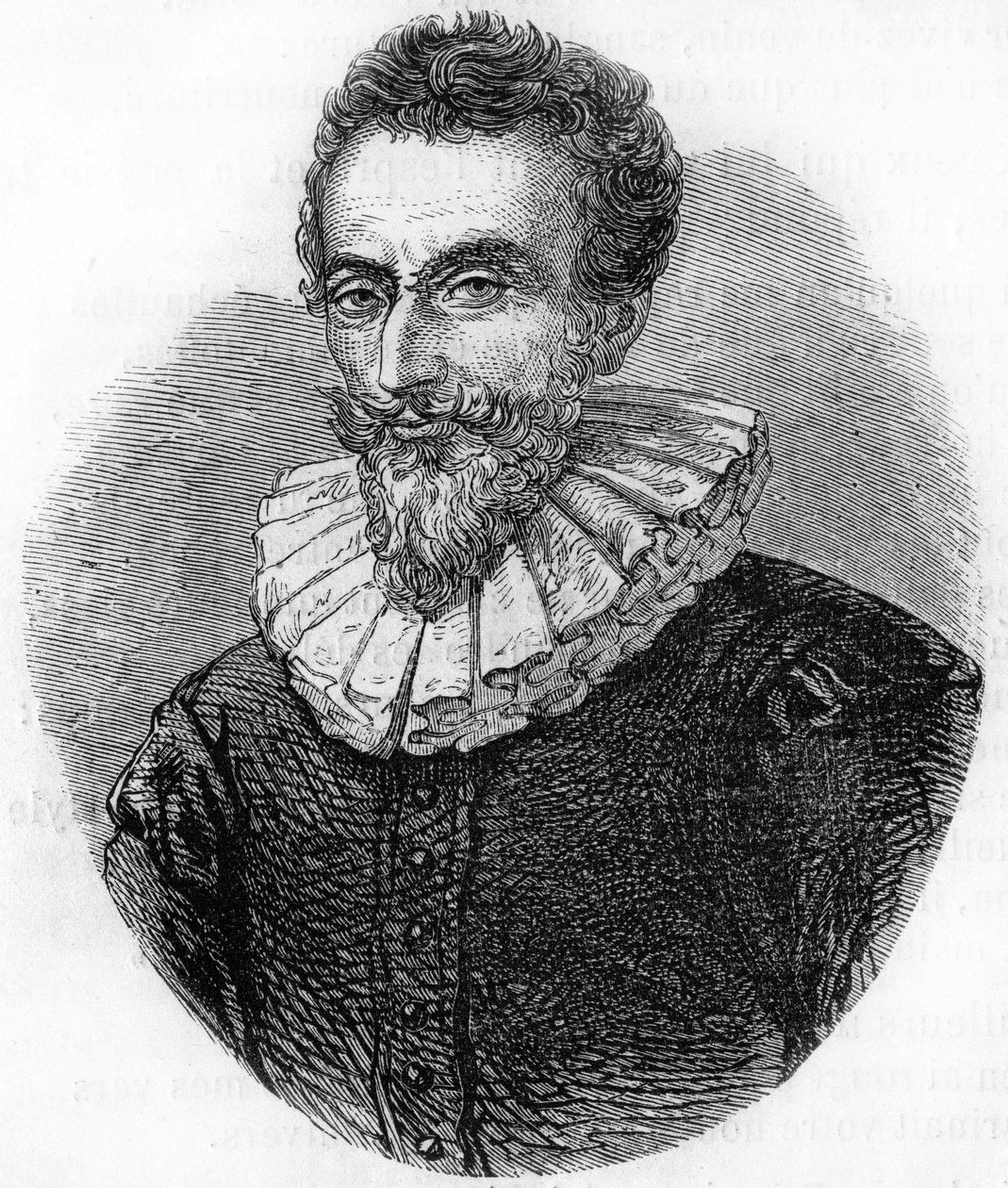 फ्रांकोइस डी मल्हेर्बे का चित्र। फ्रांसीसी कवि (1555 से 1628)। 1866 का उत्कीर्णन। द्वारा अज्ञात कलाकार