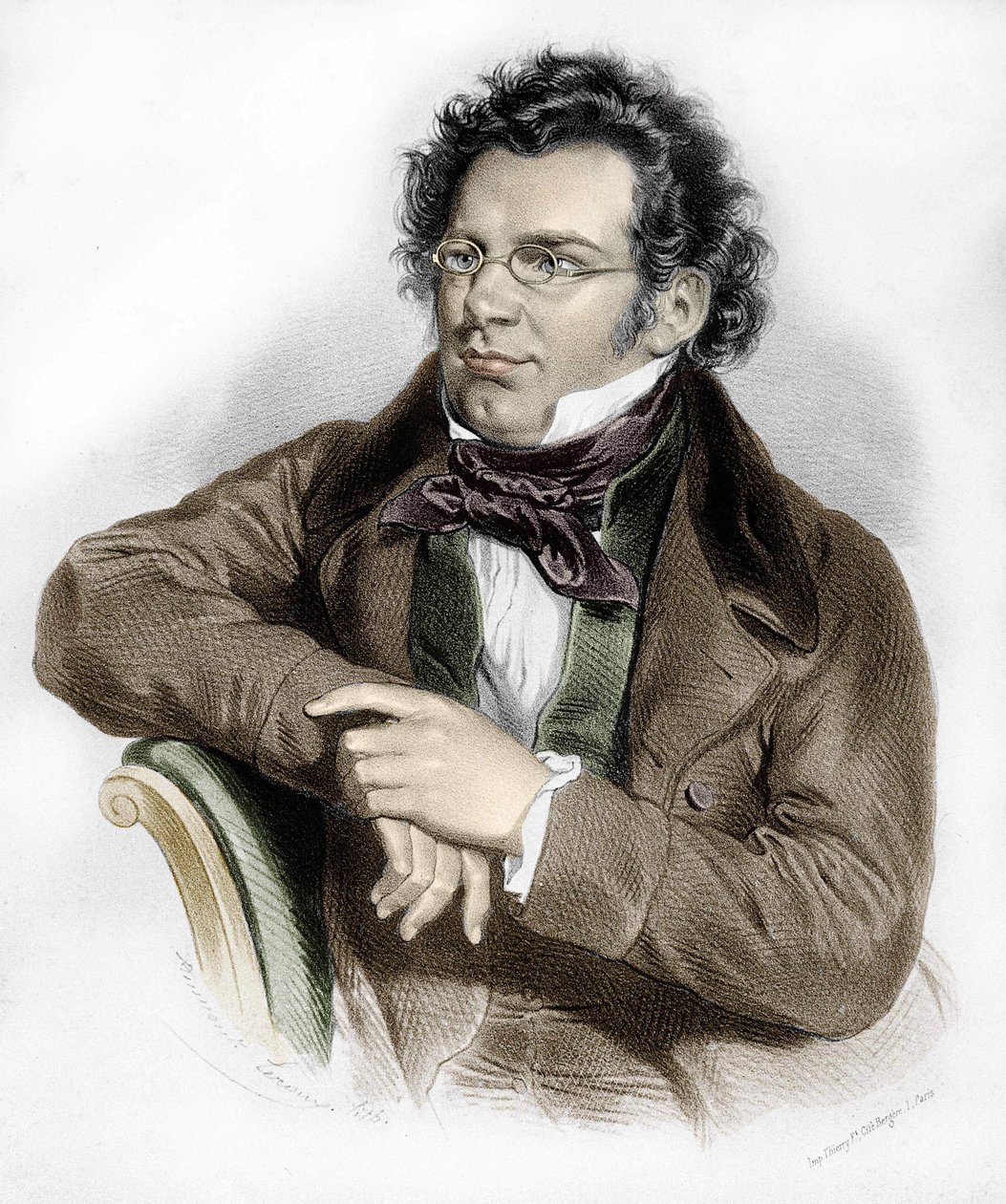 ऑस्ट्रियाई संगीतकार फ्रांज शुबर्ट (1797-1828) का चित्र। द्वारा अज्ञात कलाकार