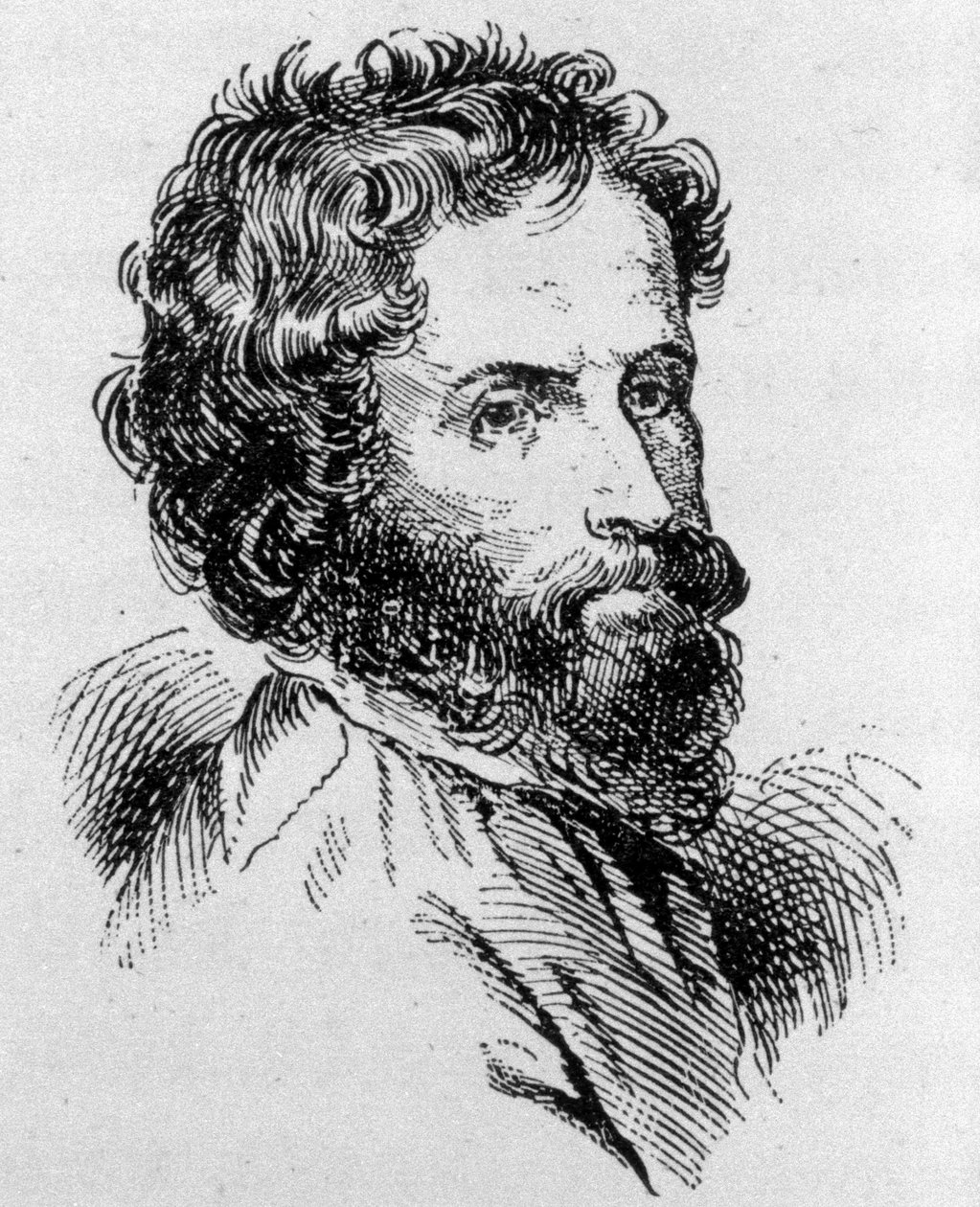 इग्नाज मोशेल्स का चित्र (1794 - 1870)। द्वारा अज्ञात कलाकार