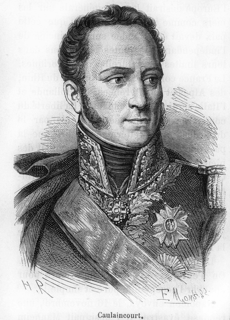 Le Marquis de Caulaincourt (1773-1827), ड्यूक ऑफ विसेंज़ा, फ्रांसीसी जनरल और राजनयिक का चित्र। द्वारा अज्ञात कलाकार