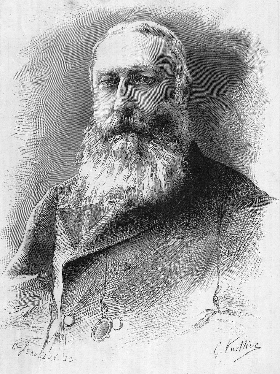 लियोपोल्ड II (1835 से 1909) का चित्र। बेल्जियम के राजा (1865-1909)। द्वारा अज्ञात कलाकार