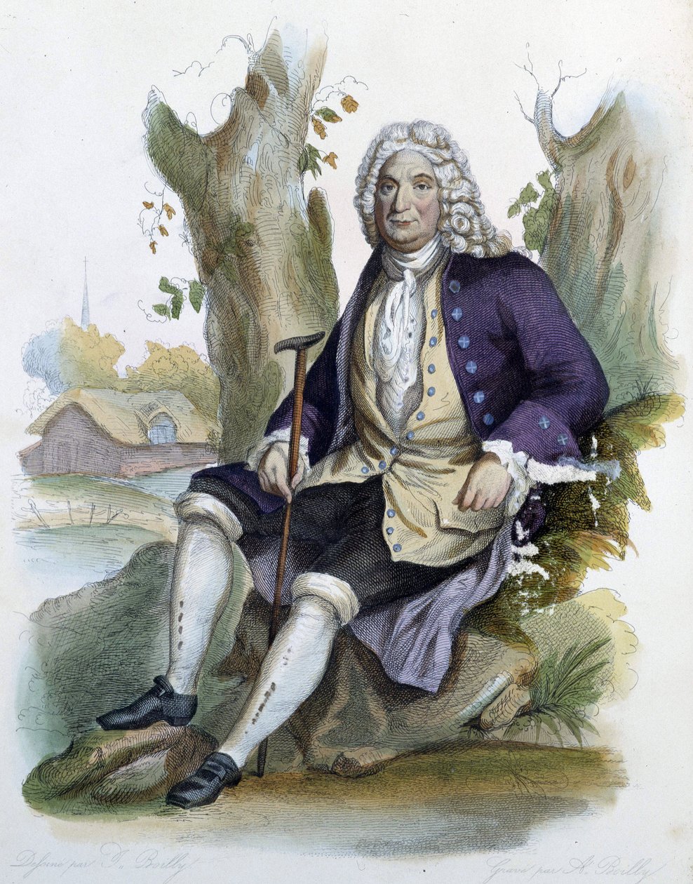 एलेन रेने लेसेज (एलेन-रेने ले सेज) (1668-1747) - एड में। मेनेचेट, "" द फ्रेंच प्लूटार्क"" द्वारा अज्ञात कलाकार