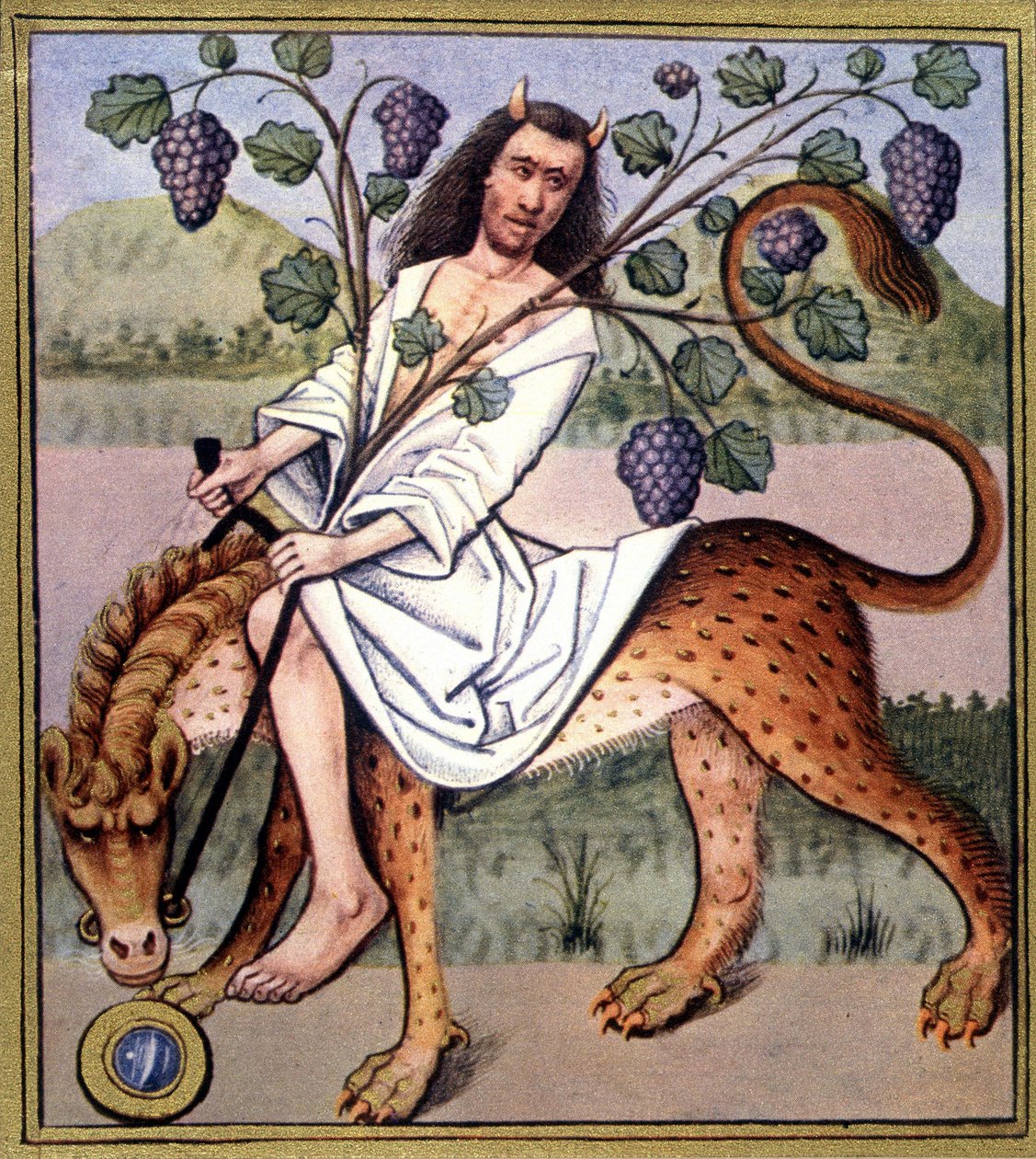 Bacchus (Bacco) - रेप्रो। 15वीं सदी की रोशनी से द्वारा अज्ञात कलाकार