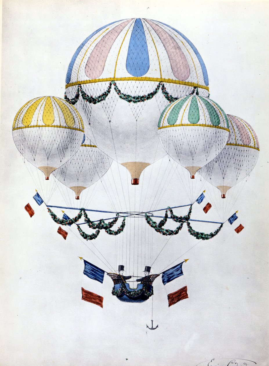 यूजीन गोडार्ड द्वारा बैलून फ्लोटिला (1827 - 1890)। द्वारा अज्ञात कलाकार