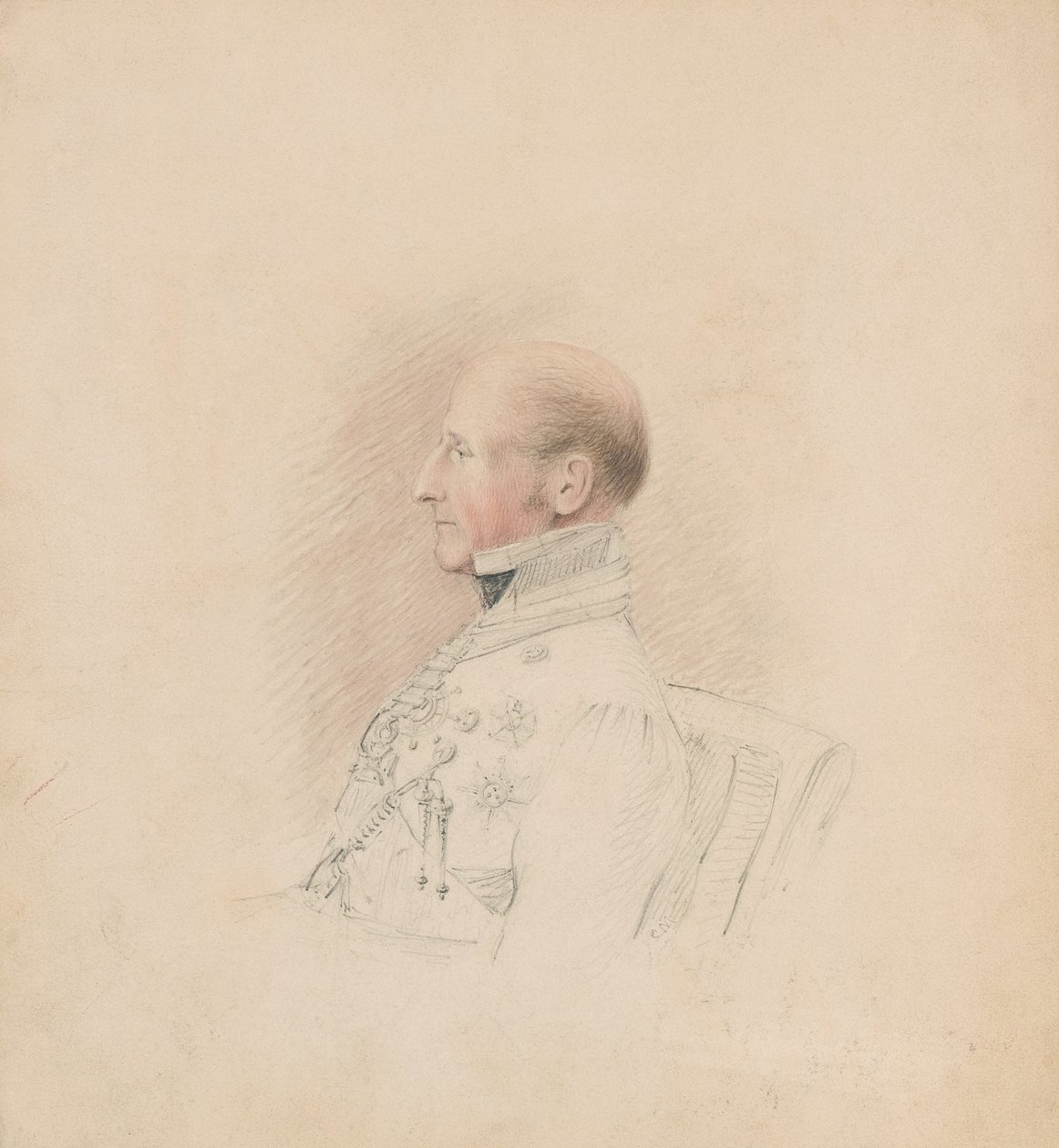 ब्रिगेडियर-जनरल सर गैलब्रेथ लोरी कोल (1772-1842), c.1835 (पेंसिल और वॉटरकलर) द्वारा अज्ञात कलाकार