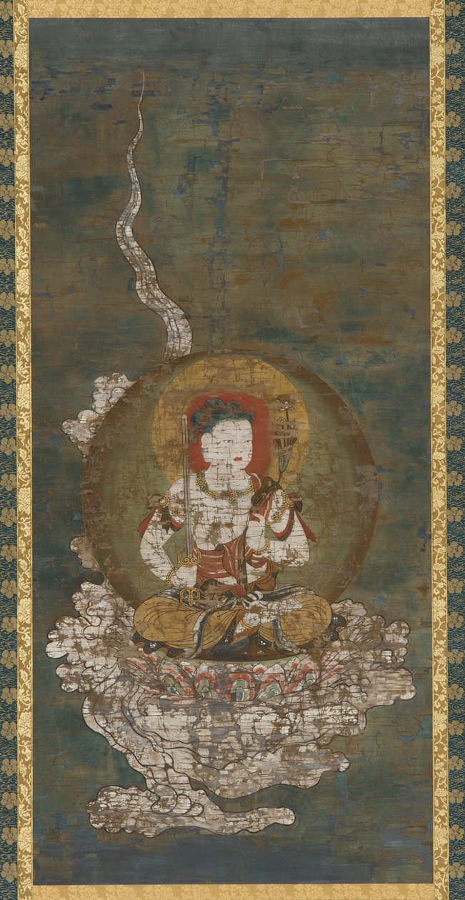 बौद्ध देवता: गोकेई मोनजू ( emमंजुश्रीem ) द्वारा अज्ञात कलाकार