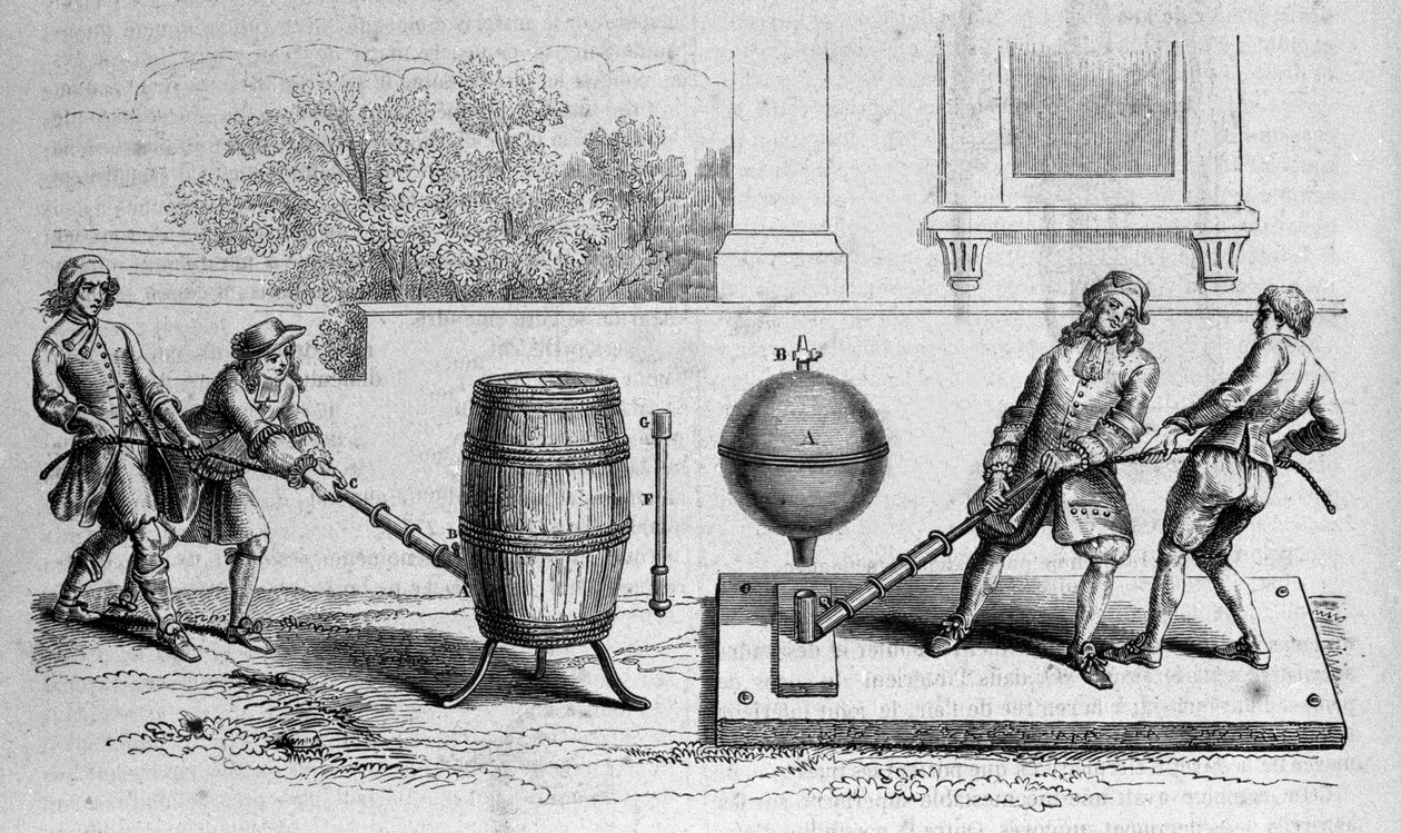 Otto von Guericke के विभिन्न अनुभव (Otto de Guericke .) द्वारा अज्ञात कलाकार