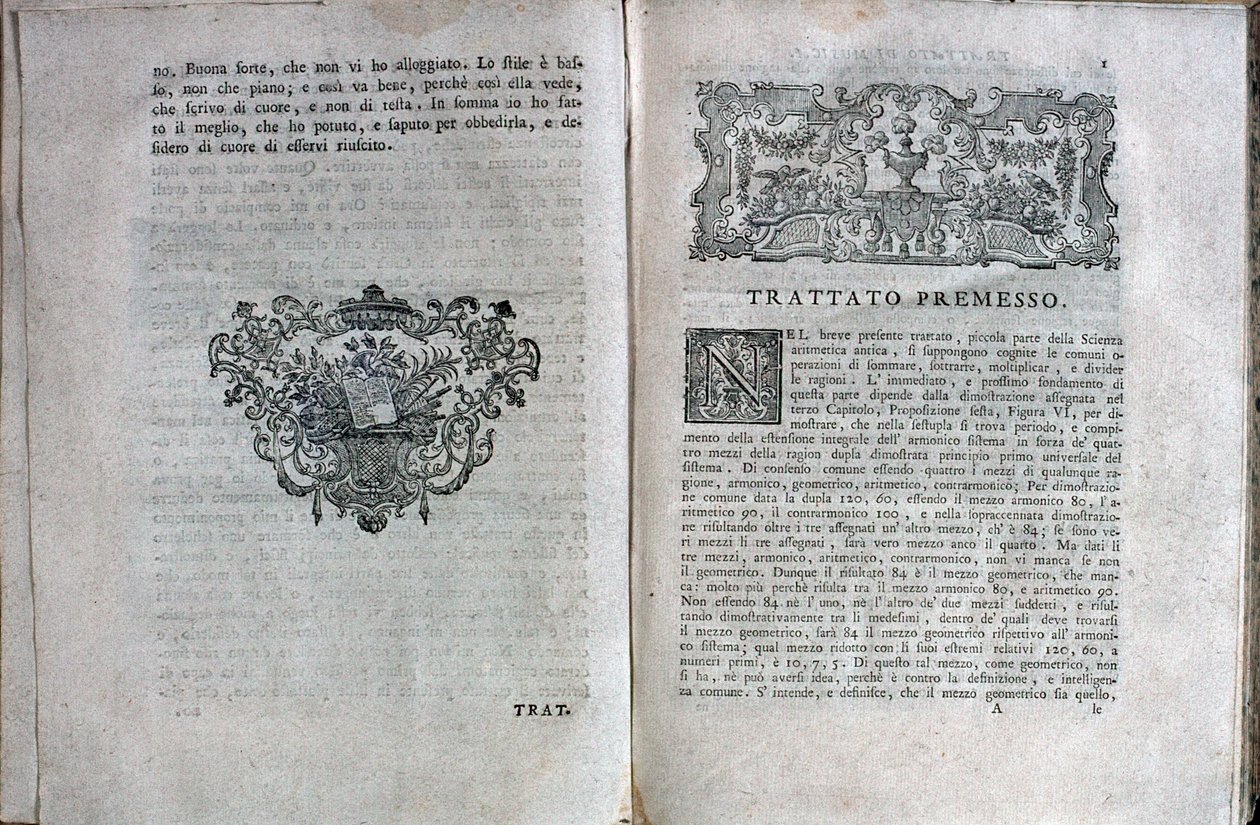 Giuseppe Tartin द्वारा संगीत संधि का दोहरा पृष्ठ द्वारा अज्ञात कलाकार