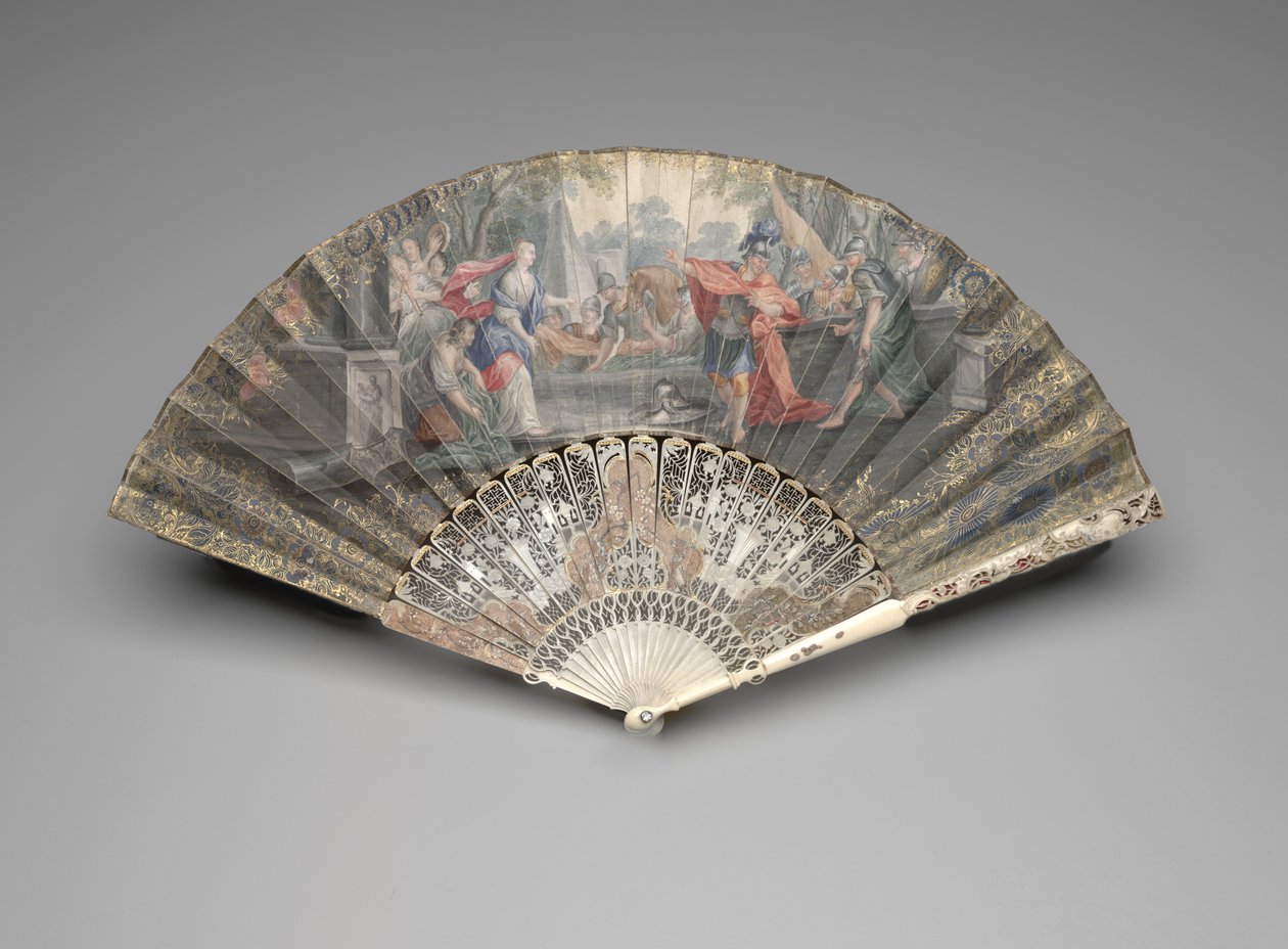 जेफ्थाह के साथ तह प्रशंसक अपनी बेटी से मुलाकात करते हुए, c.1740s-50s द्वारा अज्ञात कलाकार