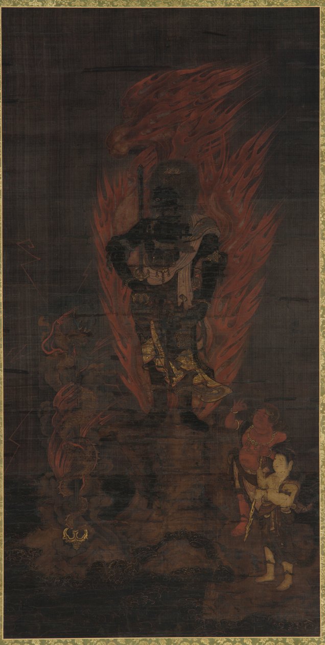 फ़ूडो मायो #39;ओ, परिचारकों कोंगारा और सीताका के साथ द्वारा अज्ञात कलाकार