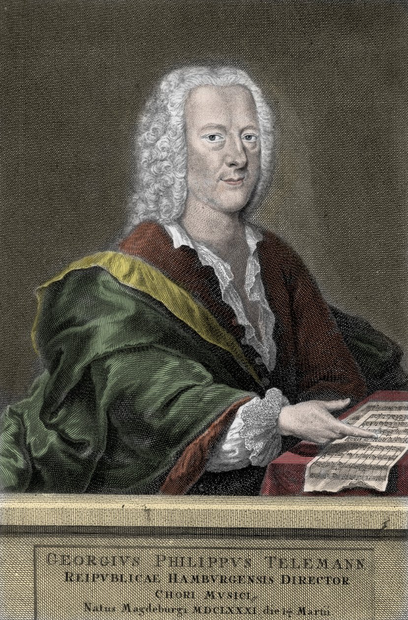 जॉर्ज फिलिप टेलीमैन (1681-1767), जर्मन संगीतकार। द्वारा अज्ञात कलाकार