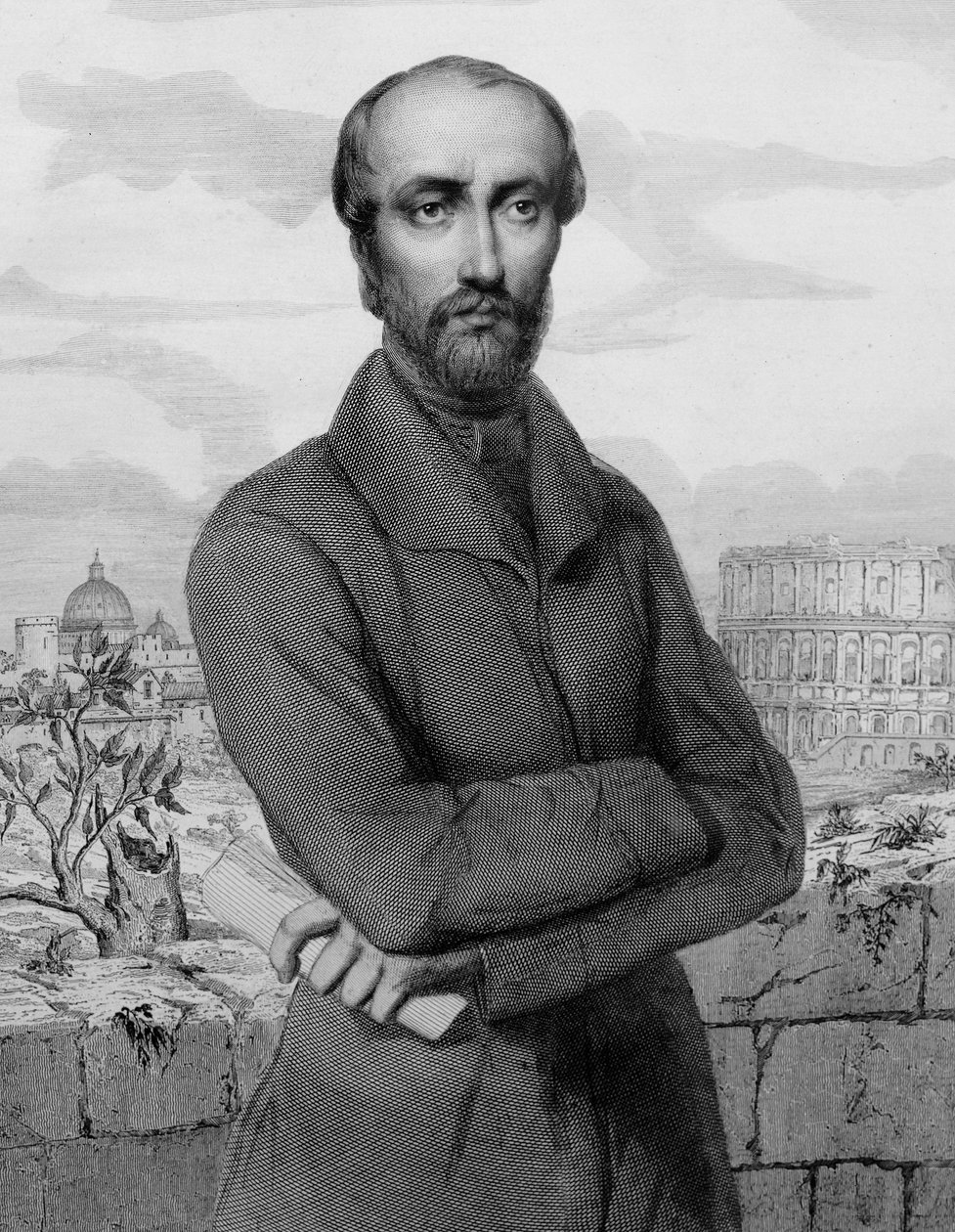Giuseppe Mazzini, इतालवी देशभक्त और राजनीतिज्ञ - 1864 - इतालवी रिपब्लिकन राजनेता Giuseppe Mazzini (1805-1872) का पोर्ट्रेट द्वारा अज्ञात कलाकार