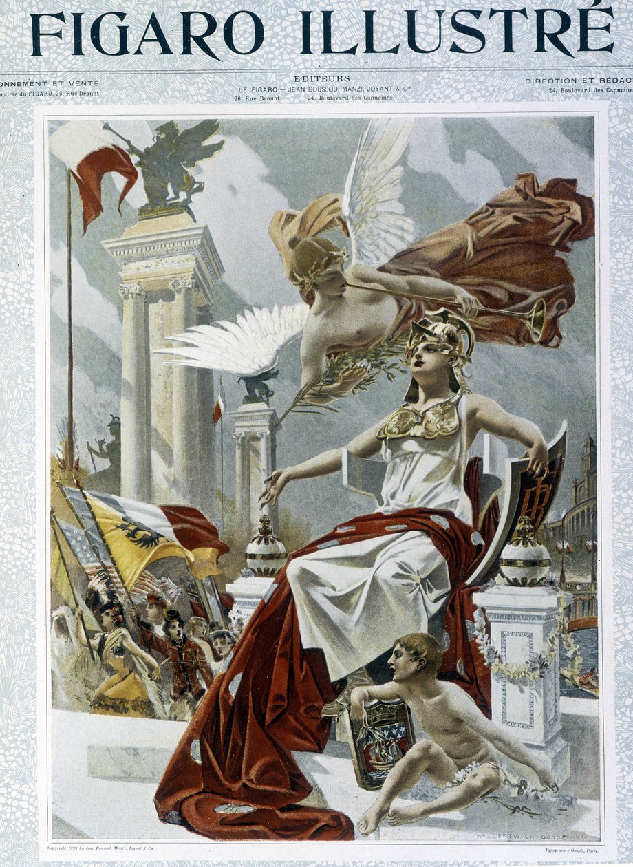 L'Exposition Universale 1900: Allegory - "द फिगारो इलस्ट्रेटेड" में, मई 1899 द्वारा अज्ञात कलाकार