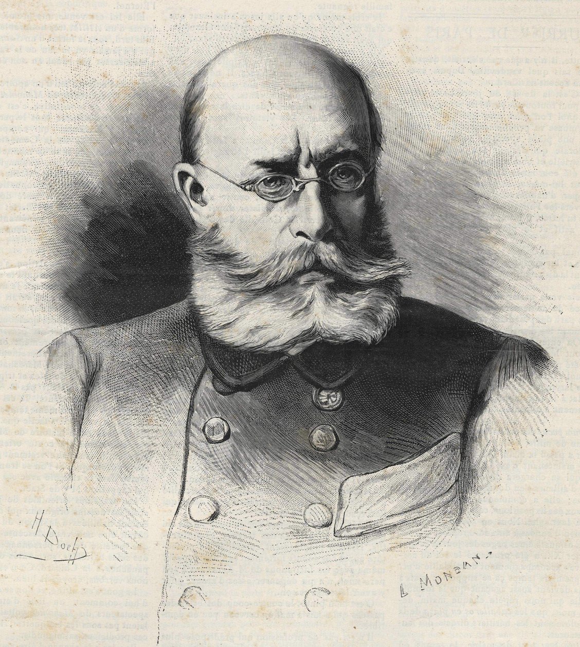 लुई लियोन सेसर फेदरबे (1818 - 1889) फ्रांसीसी जनरल और उपनिवेशवादी, 19 वीं शताब्दी की उत्कीर्णन। बियानचेट्टी संग्रह द्वारा अज्ञात कलाकार