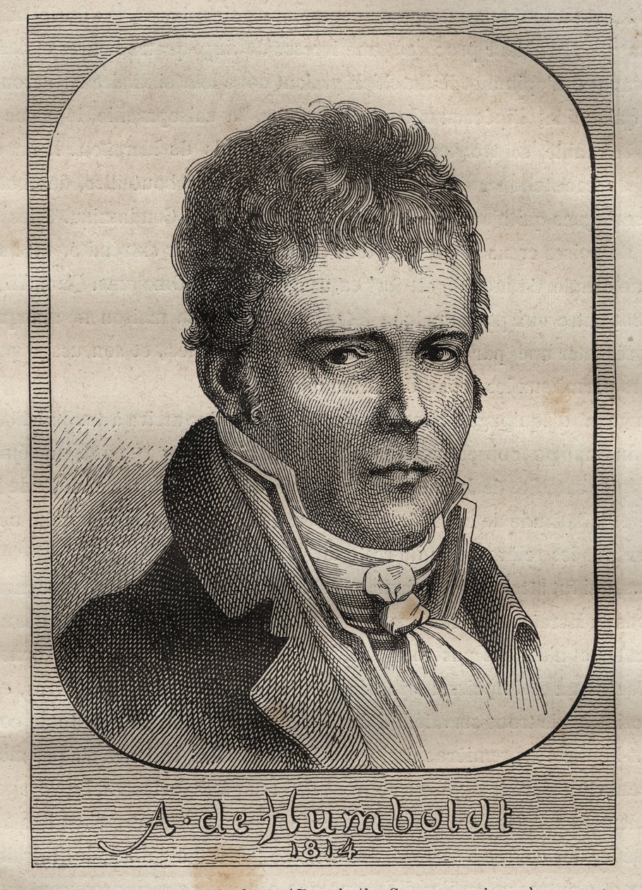 अलेक्जेंडर वॉन हंबोल्ट (1769-1859) का पोर्ट्रेट - "18 वीं शताब्दी के महान नाविक" से लिया गया चित्रण द्वारा अज्ञात कलाकार