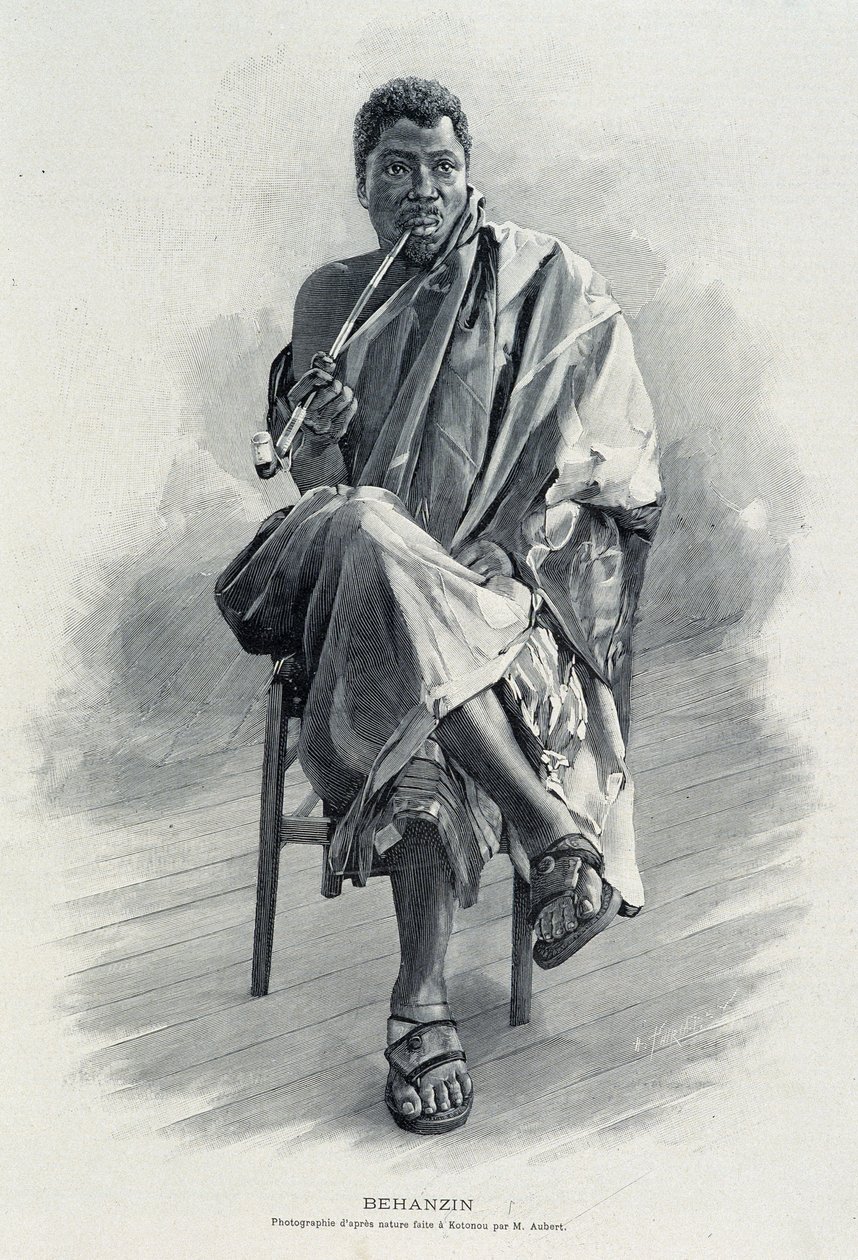 बेहानज़िन का पोर्ट्रेट (1844-1900), दाहोमी (वर्तमान बेनिन) के राजा। द्वारा अज्ञात कलाकार