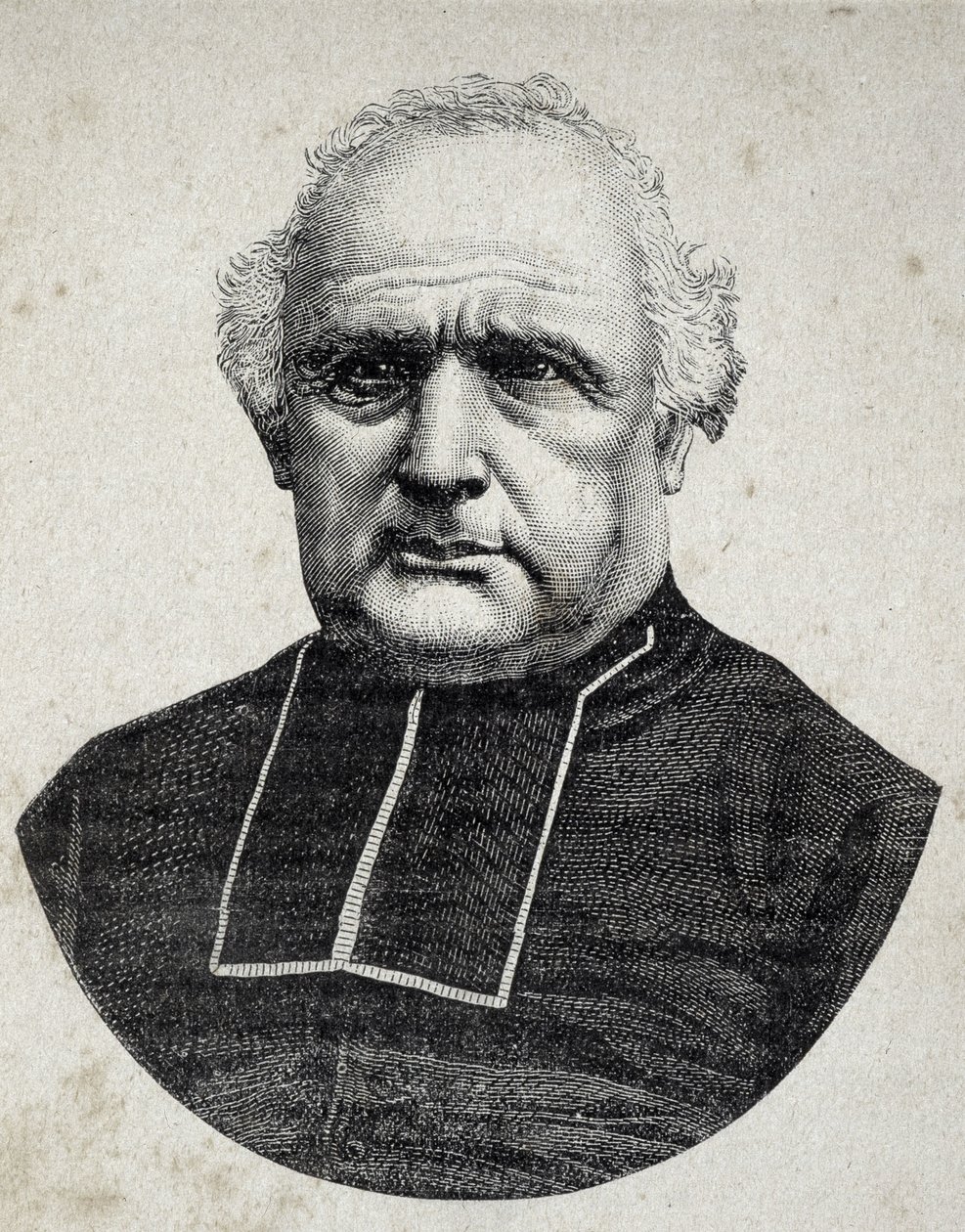 लूर्डेस के पुजारी बिशप पेरामाले का पोर्ट्रेट (1811 - 1877) - "" लेस कंटेम्पोरेन्स "" में, और 19 वीं शताब्दी के अंत में। द्वारा अज्ञात कलाकार