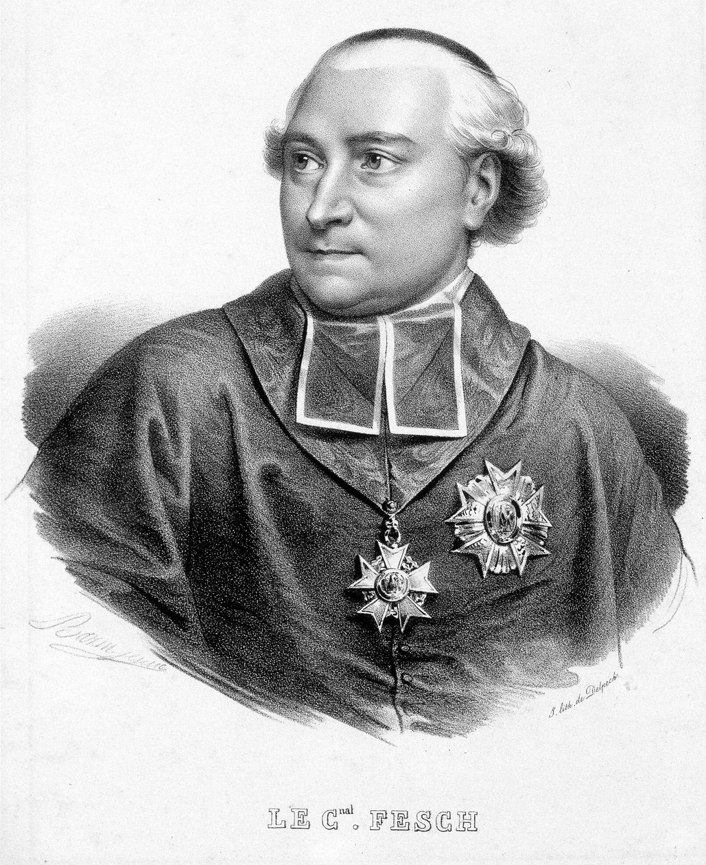 कार्डिनल जोसेफ फेश का पोर्ट्रेट, नेपोलियन बोनापार्ट के चाचा (1763-1839)। द्वारा अज्ञात कलाकार
