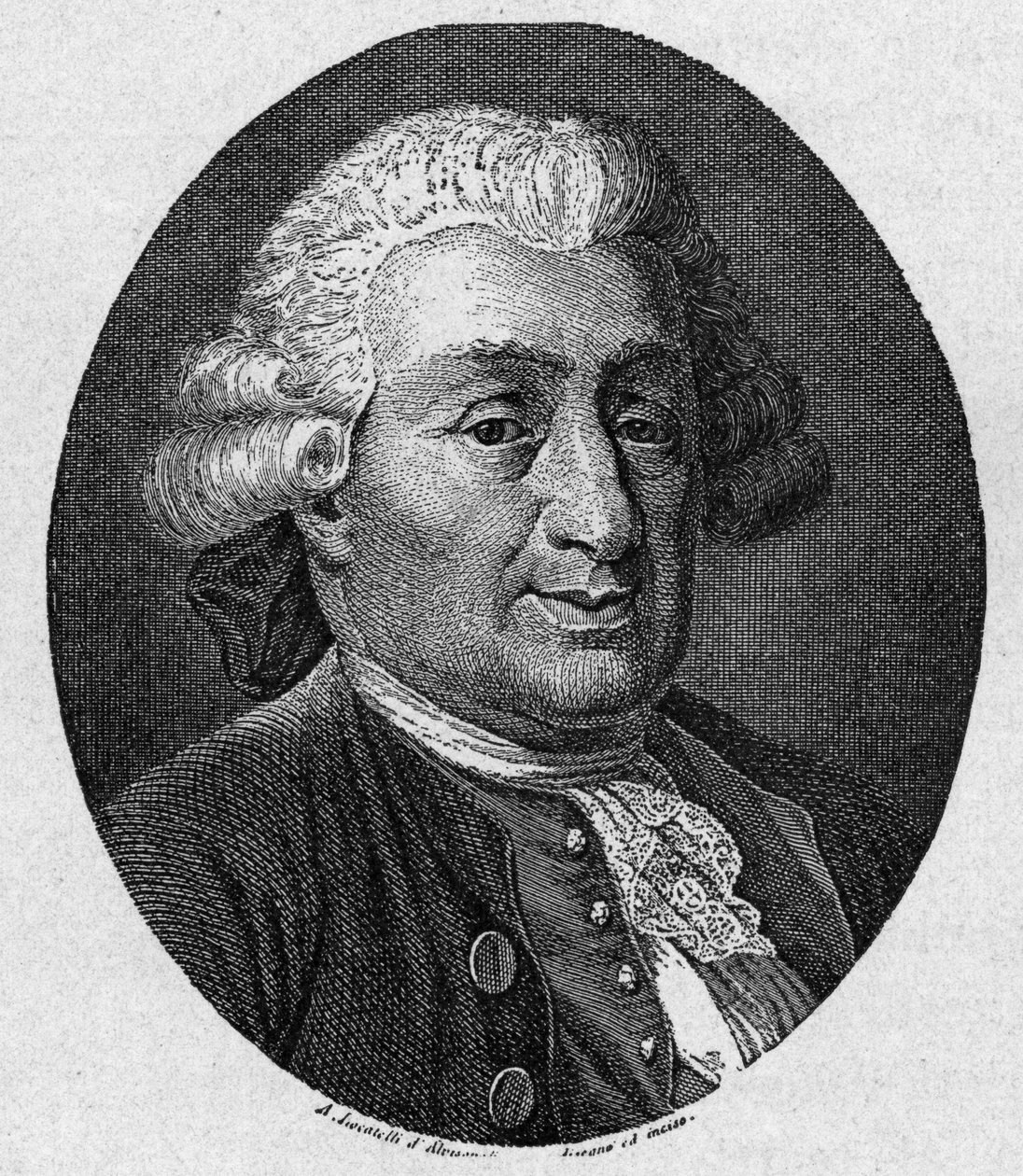 कार्लो गोल्डोनी का पोर्ट्रेट (1707 - 1793) इतालवी हास्य लेखक। ए. लोकाटेली द्वारा 19वीं शताब्दी की नक्काशी द्वारा अज्ञात कलाकार