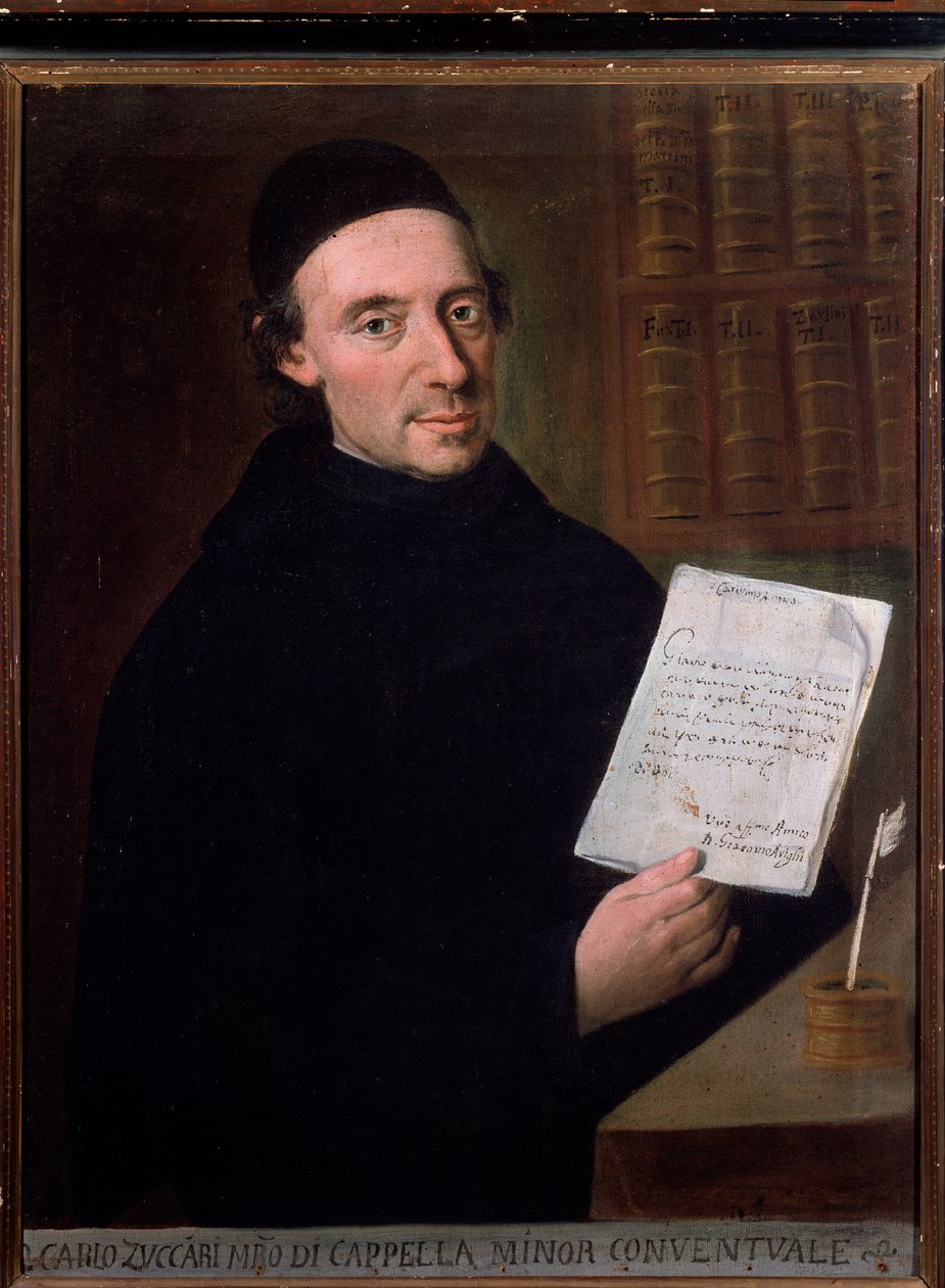 कार्लो ज़ुकेरी (1704-1792) इतालवी संगीतकार और वायलिन वादक बेनामी का पोर्ट्रेट। 18 वीं सदी। बोलोग्ना, सिविक संग्रहालय द्वारा अज्ञात कलाकार