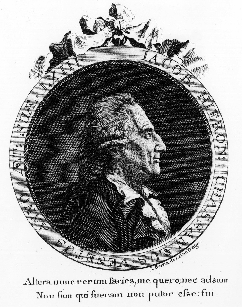 कैसानोवा का पोर्ट्रेट (1725 - 1798) - बोहेमिया में डक्स को लिखा गया, "" वेनिस गणराज्य की जेलों से मेरे भागने का इतिहास" में, अग्रभाग में चित्र द्वारा अज्ञात कलाकार