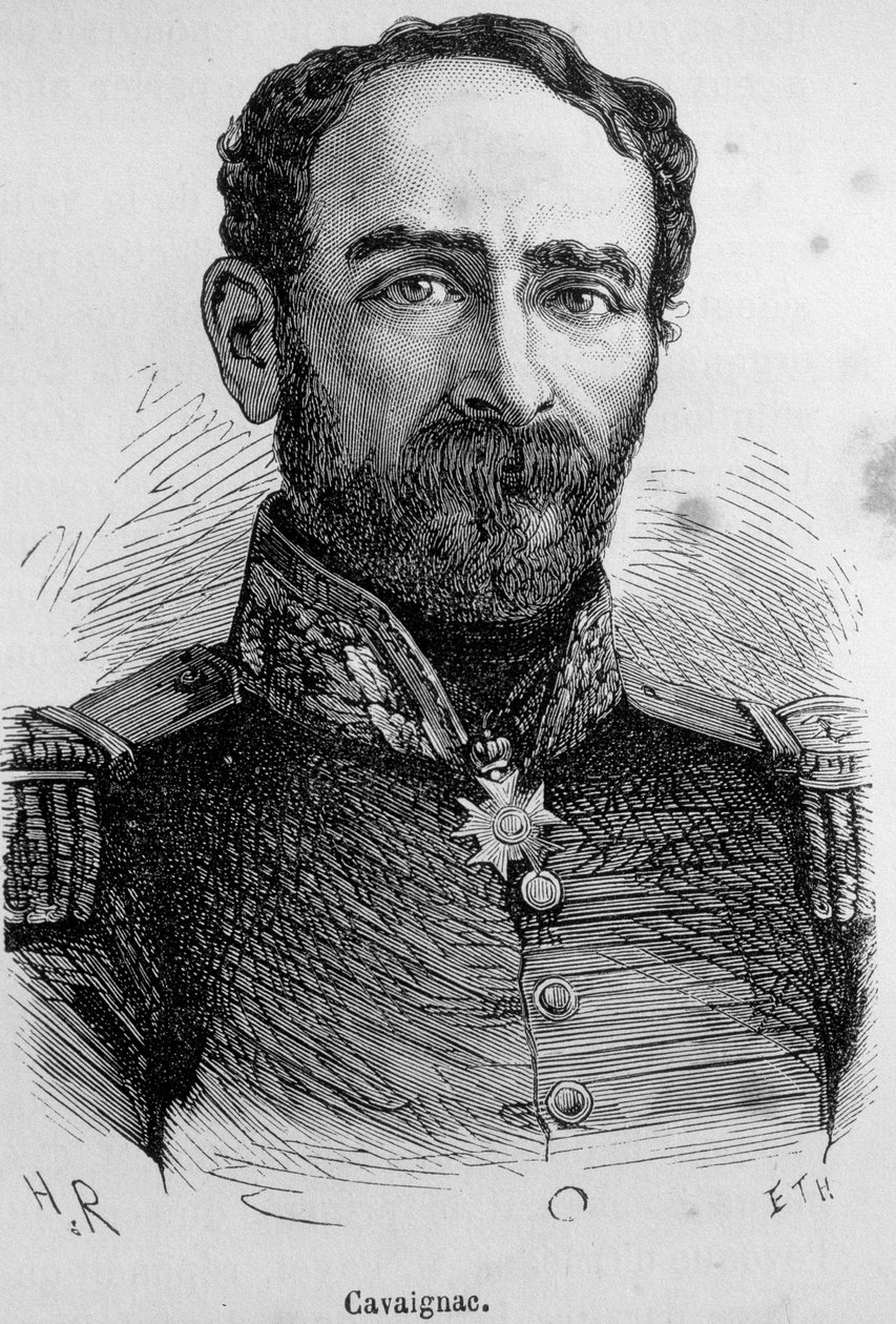 कैविग्नैक का पोर्ट्रेट (1802-1857), फ्रांसीसी राजनीतिज्ञ और जनरल द्वारा अज्ञात कलाकार