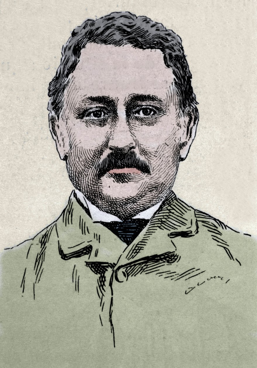 सेसिल जॉन रोड्स का पोर्ट्रेट (1853-1902) ब्रिटिश व्यवसायी और औपनिवेशिक प्रशासक। द्वारा अज्ञात कलाकार