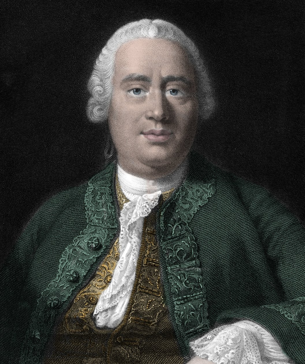 डेविड ह्यूम का पोर्ट्रेट, स्कॉटिश दार्शनिक (1711-1776)। द्वारा अज्ञात कलाकार