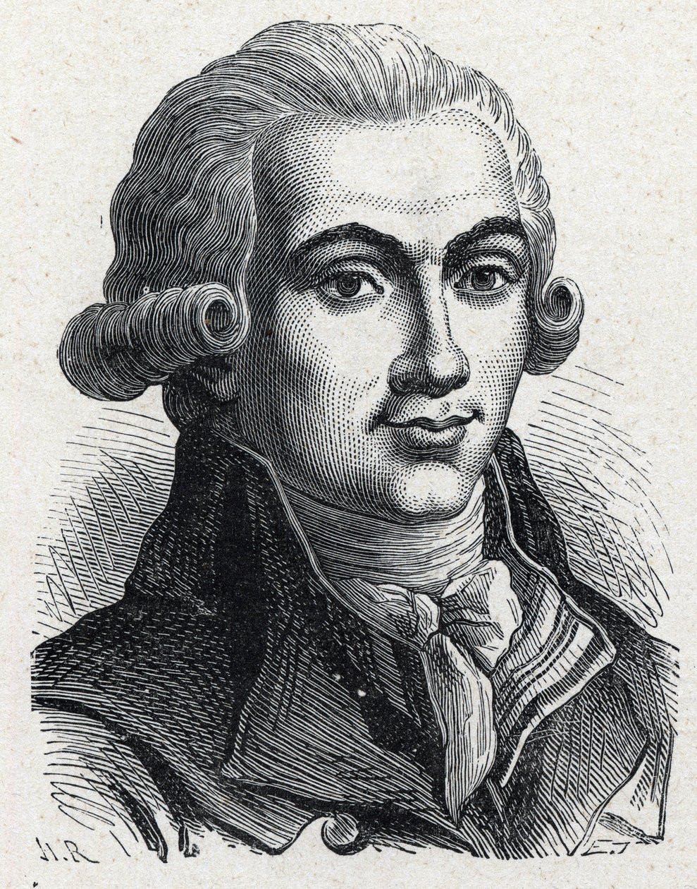 एली गुआडेट का पोर्ट्रेट (1758-1794), फ्रांसीसी क्रांतिकारी। द्वारा अज्ञात कलाकार