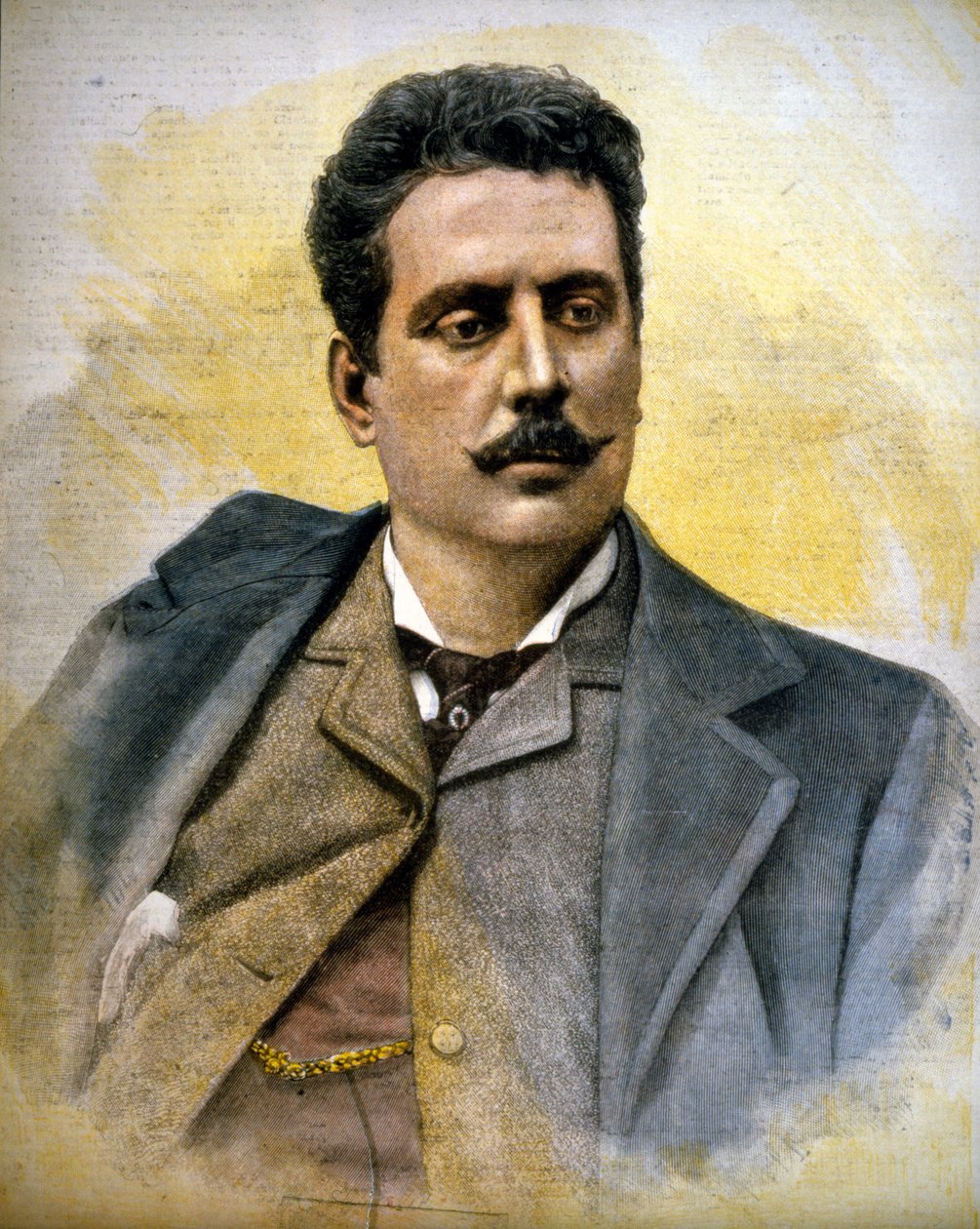 जियाकोमो पुक्किनी (1858-1924) का पोर्ट्रेट, इतालवी संगीतकार। द्वारा अज्ञात कलाकार